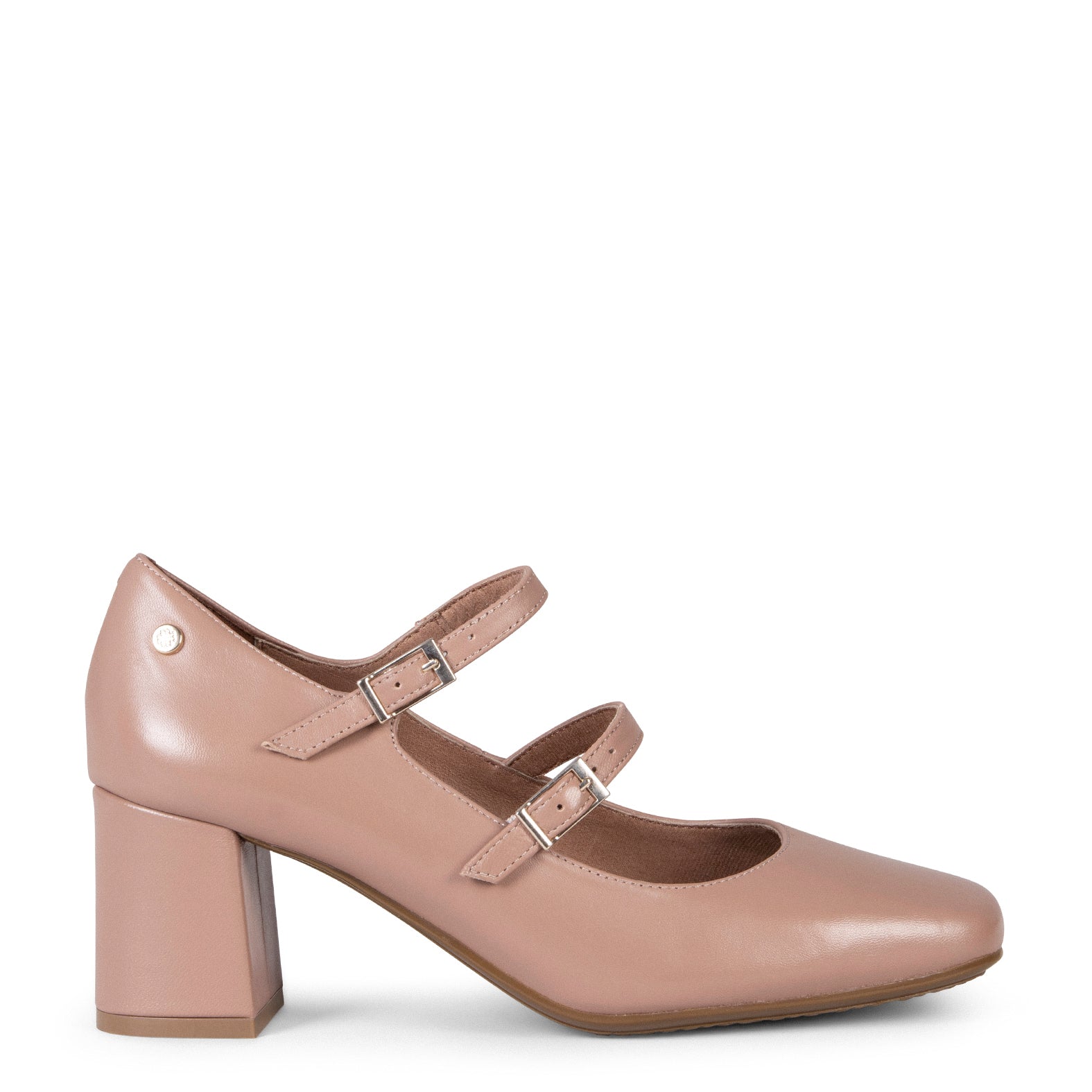 FEBRIS - Zapatos de piel con doble pulsera NUDE - miMaO ®