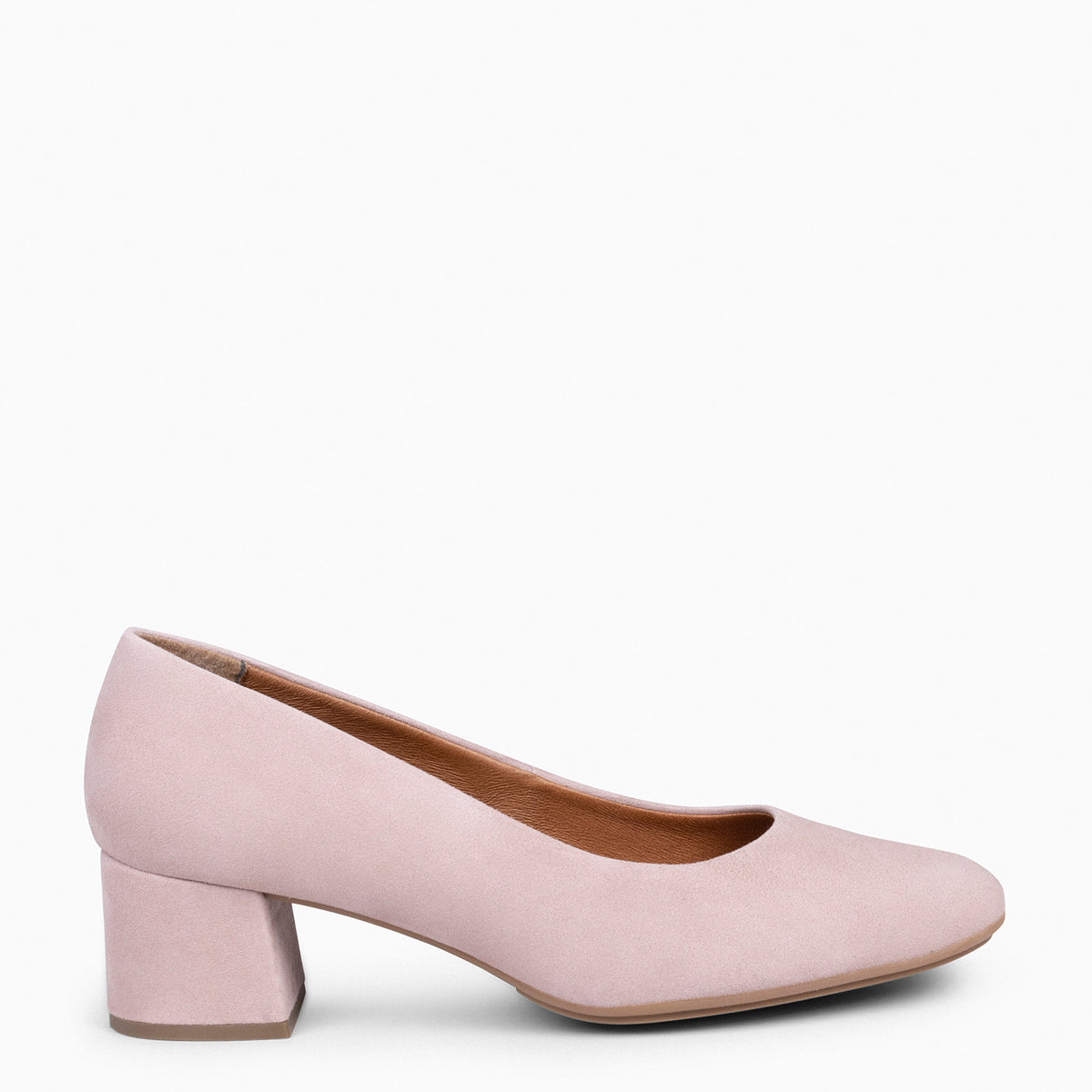 URBAN REDONDO - Zapatos de tacón bajo de ante NUDE