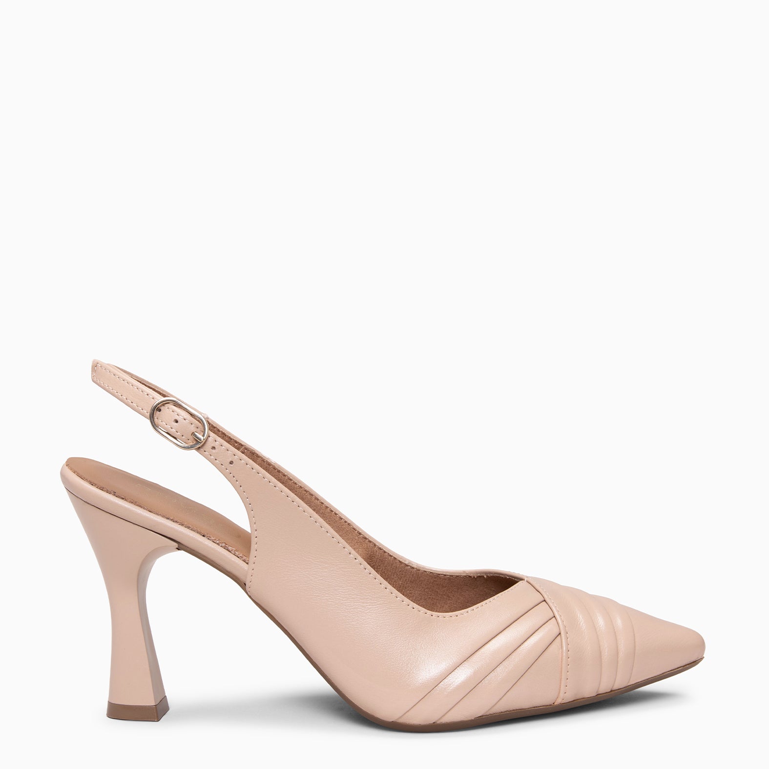 CARLA - Zapato de tacón alto destalonado NUDE - miMaO ®