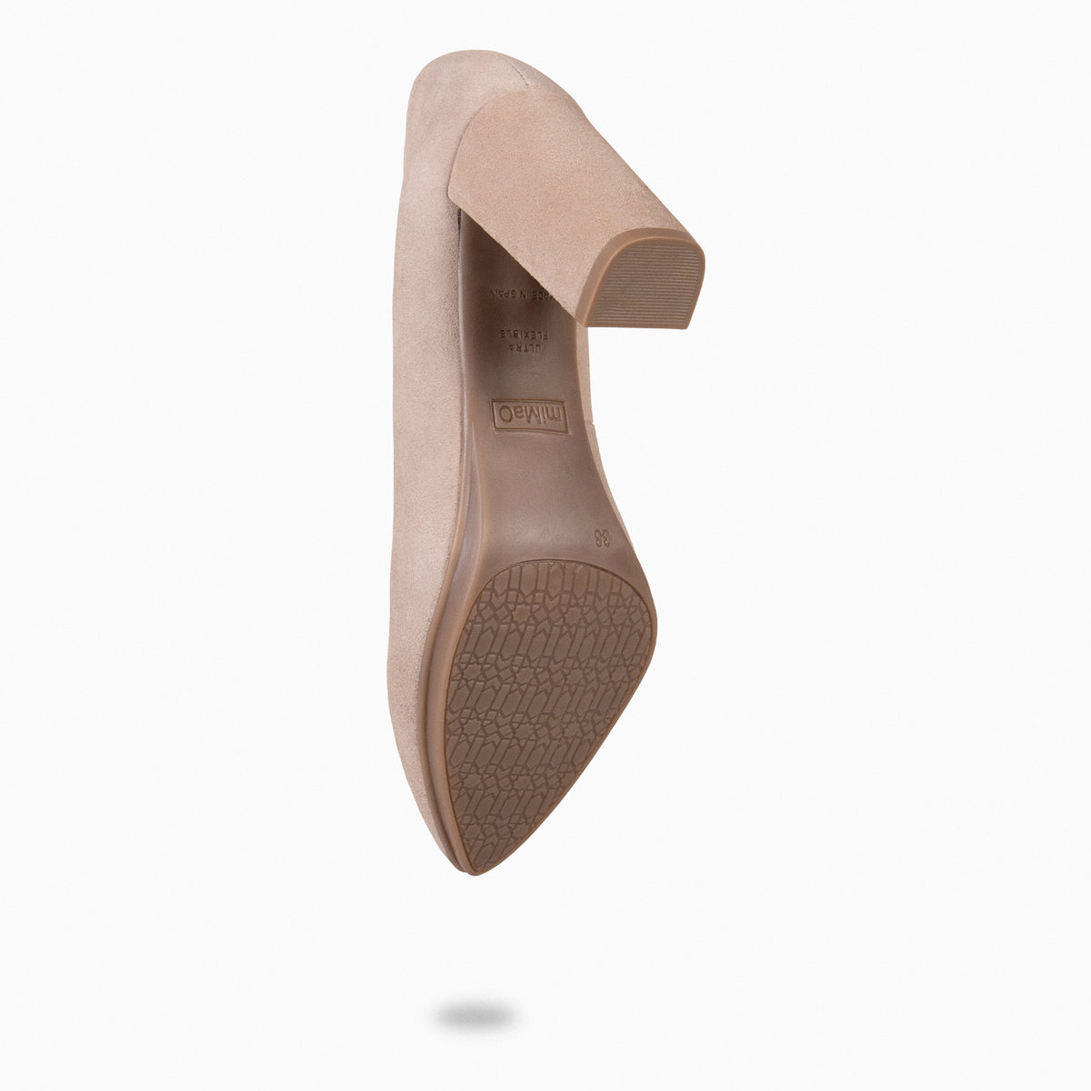 URBAN - Zapatos de tacón alto de ante NUDE