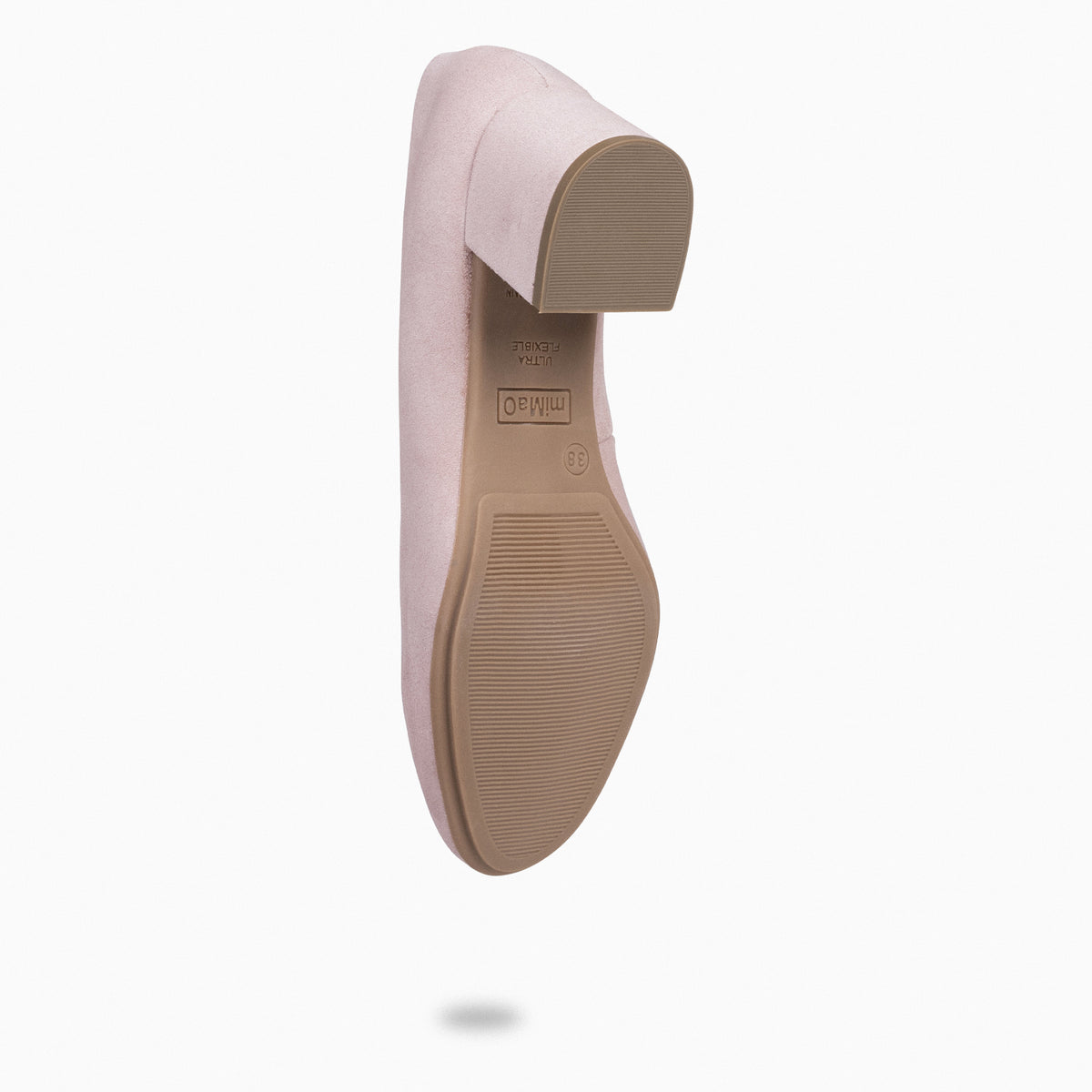 URBAN REDONDO - Zapatos de tacón bajo de ante NUDE