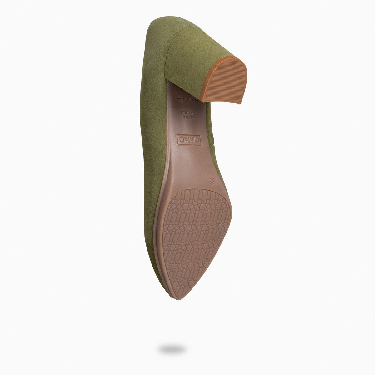 URBAN S – Zapatos de tacón medio de ante KAKI