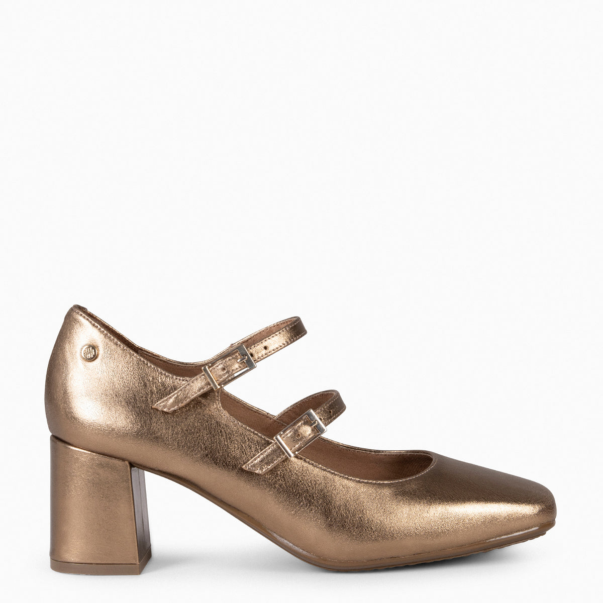 FEBRIS - Zapatos de piel con doble pulsera ORO - miMaO ®