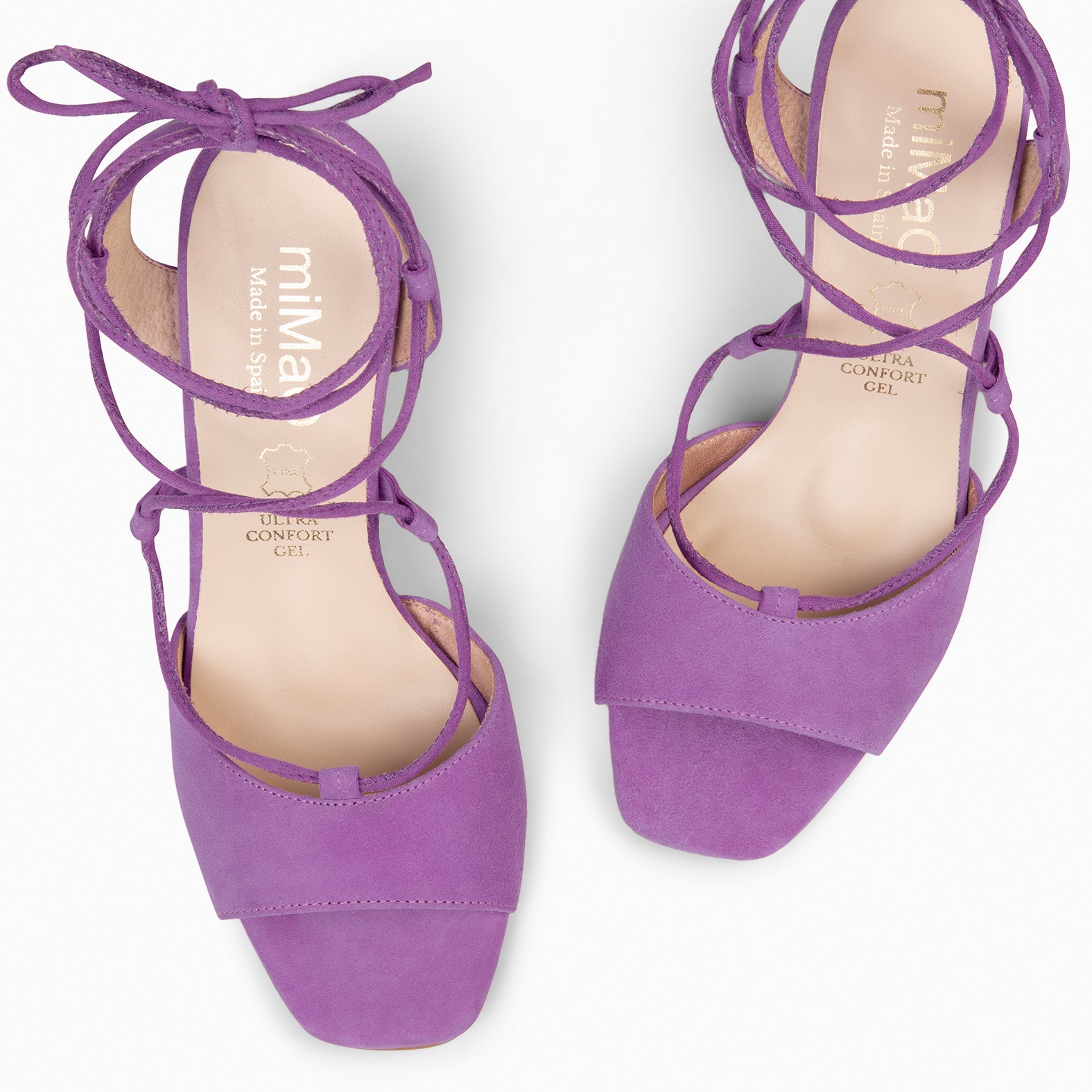 MÓNICA - SANDALIAS ELEGANTES DE TACÓN MALVA - miMaO ®