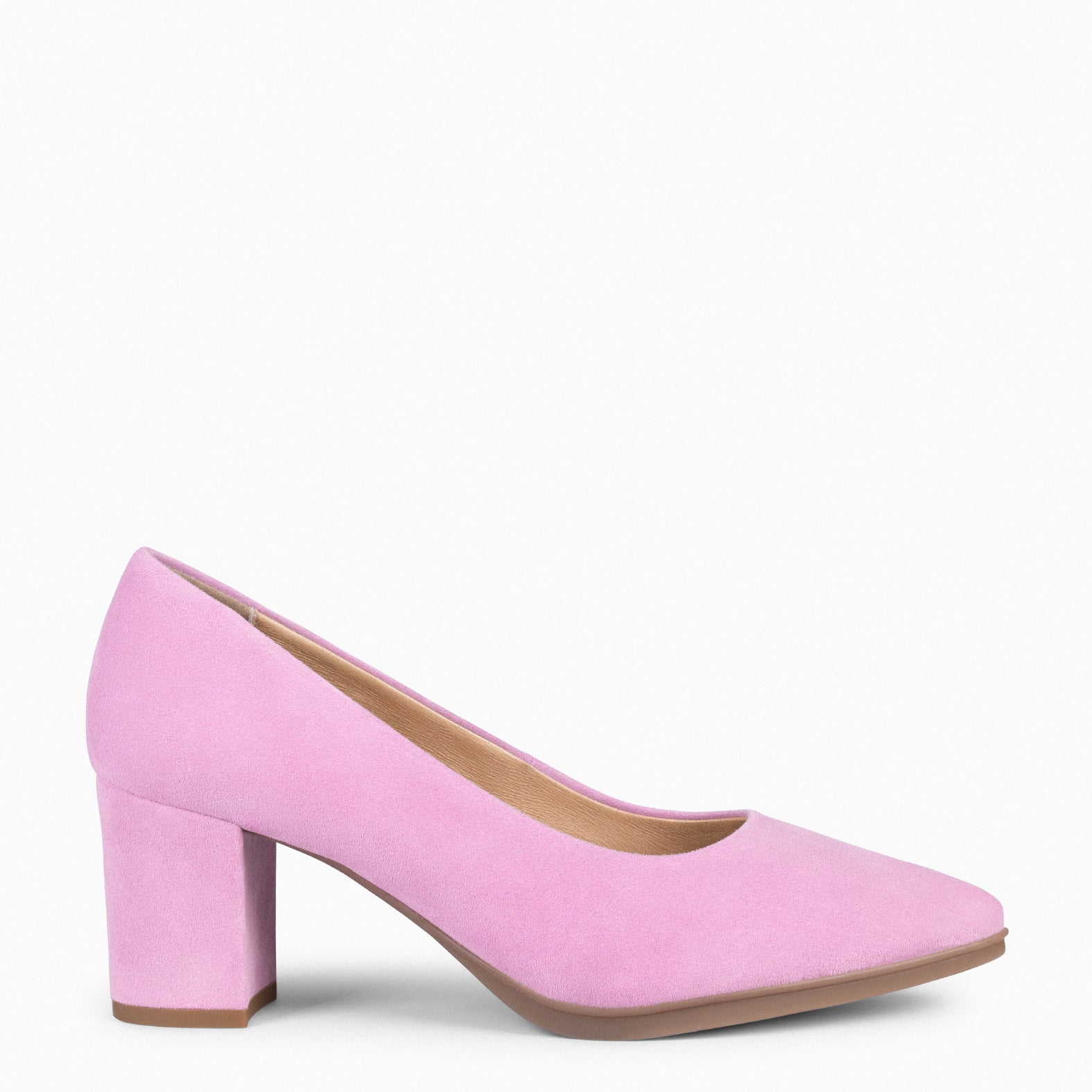 URBAN S - Escarpins à talon moyen en daim ROSE