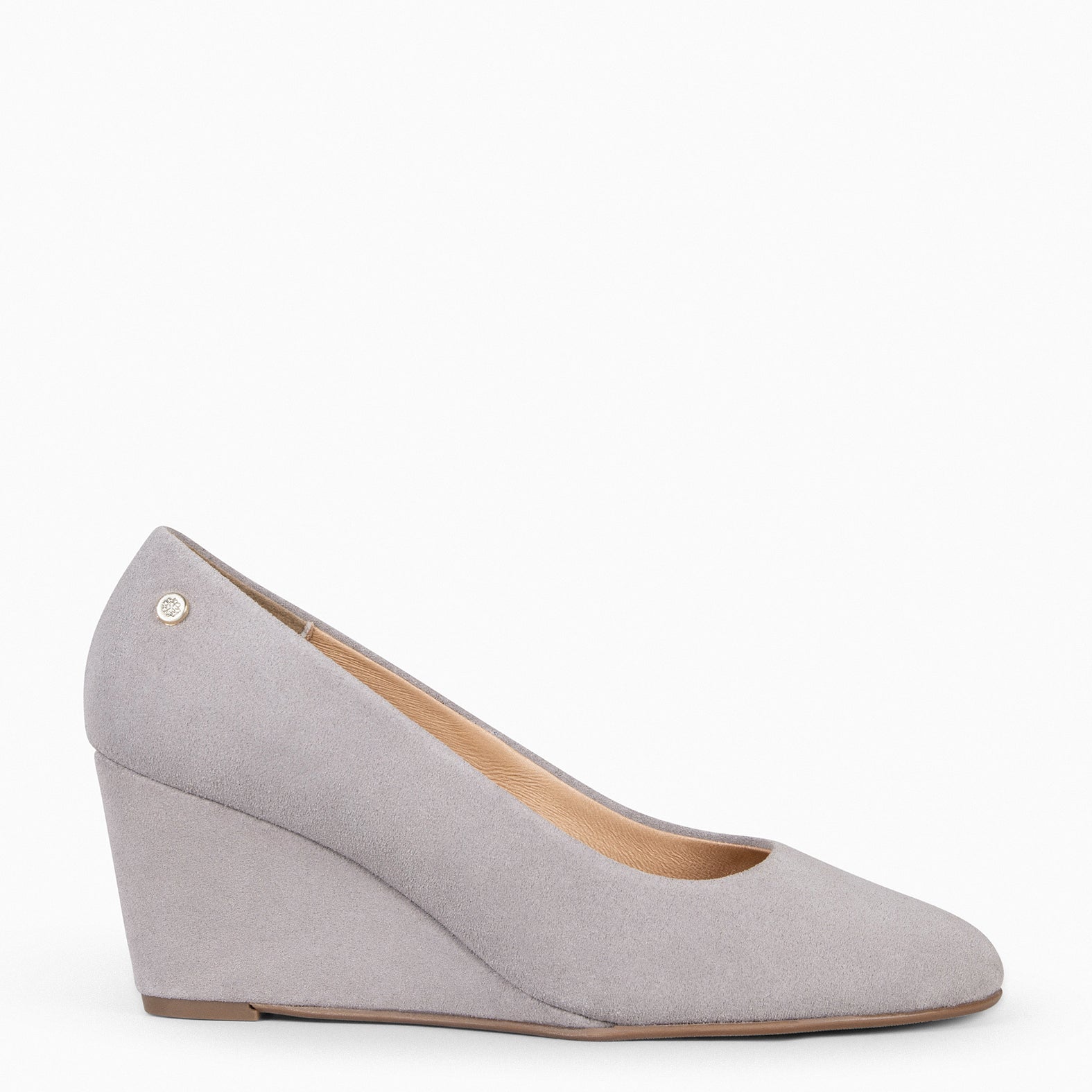 REDONDO CUÑA – Zapato de mujer con cuña GRIS - miMaO ®