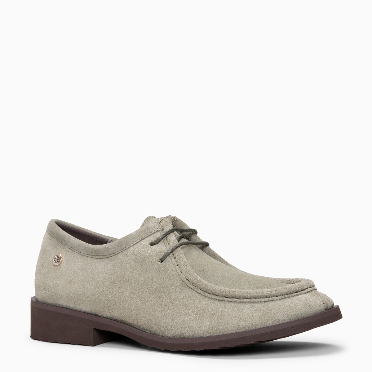 LEVINE - Mocassins type Wallabee en daim hydrofuge KAKI