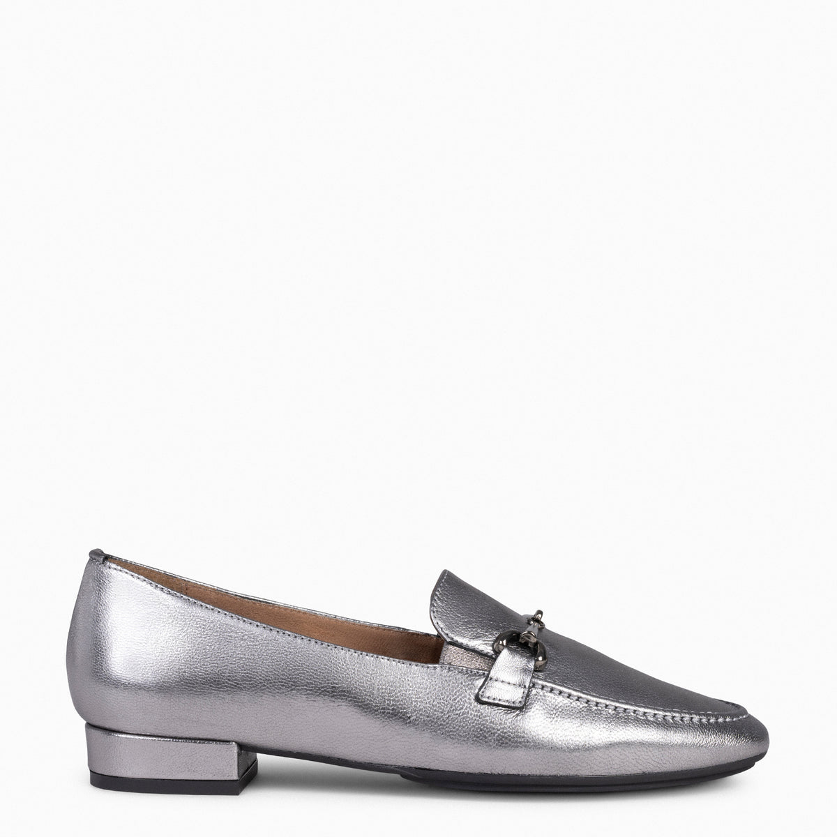 STYLE - Mocasines con detalle metalizado PLATA