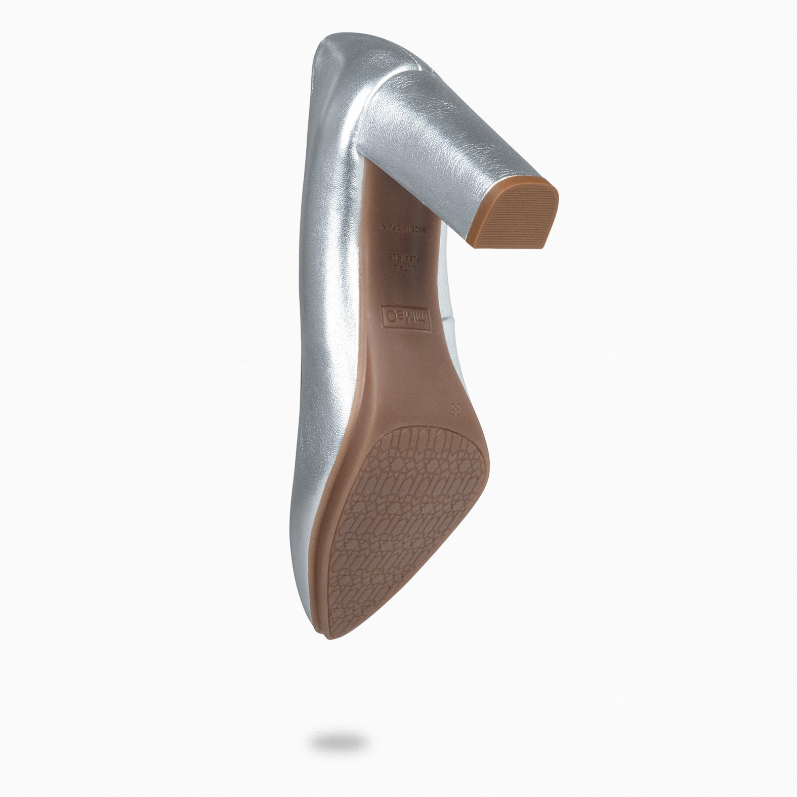 URBAN SPLASH - Zapatos de tacón con piel metalizada PLATA - miMaO ®