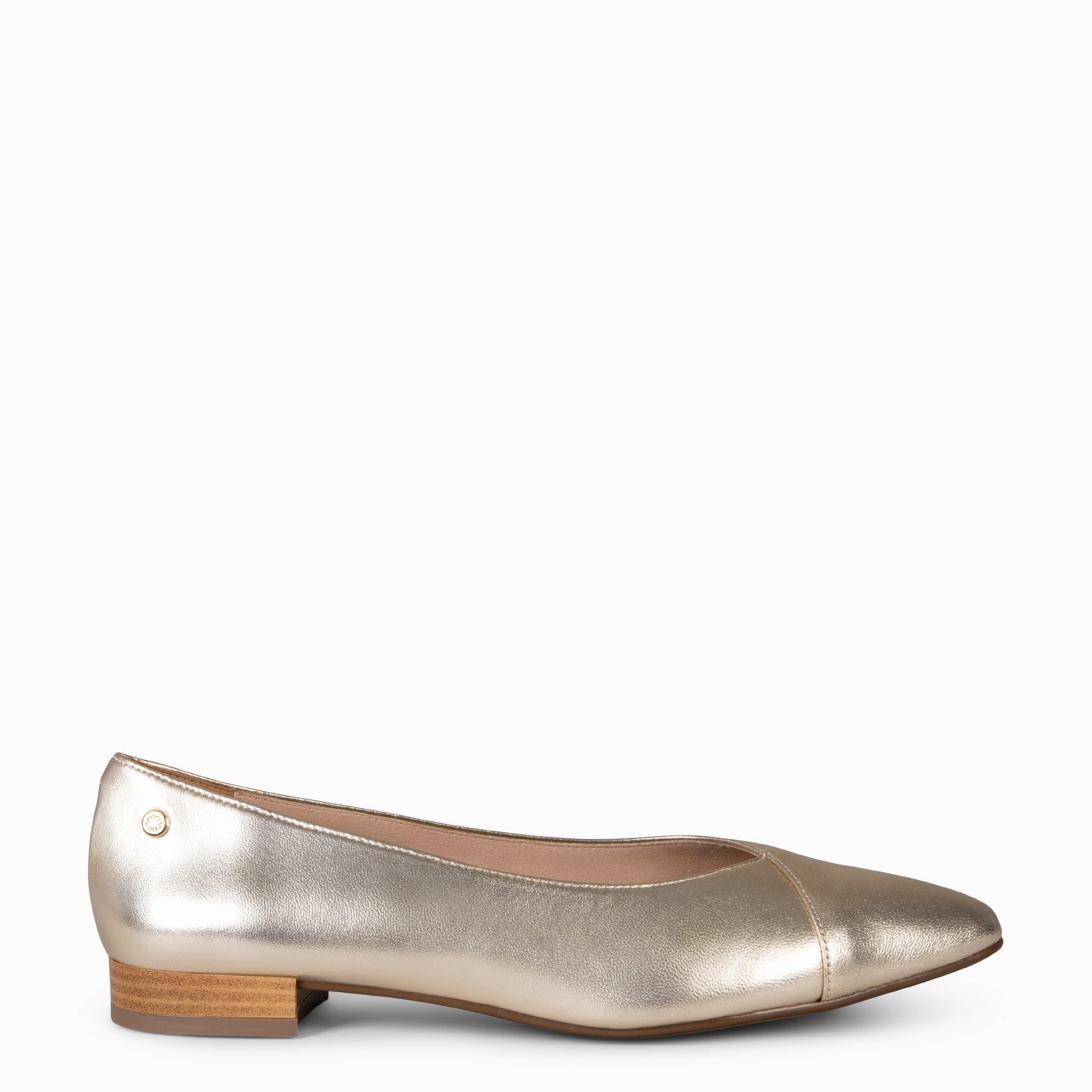 MARIE - Zapatos de tacón Bajo de punta fina PLATINO - miMaO ®