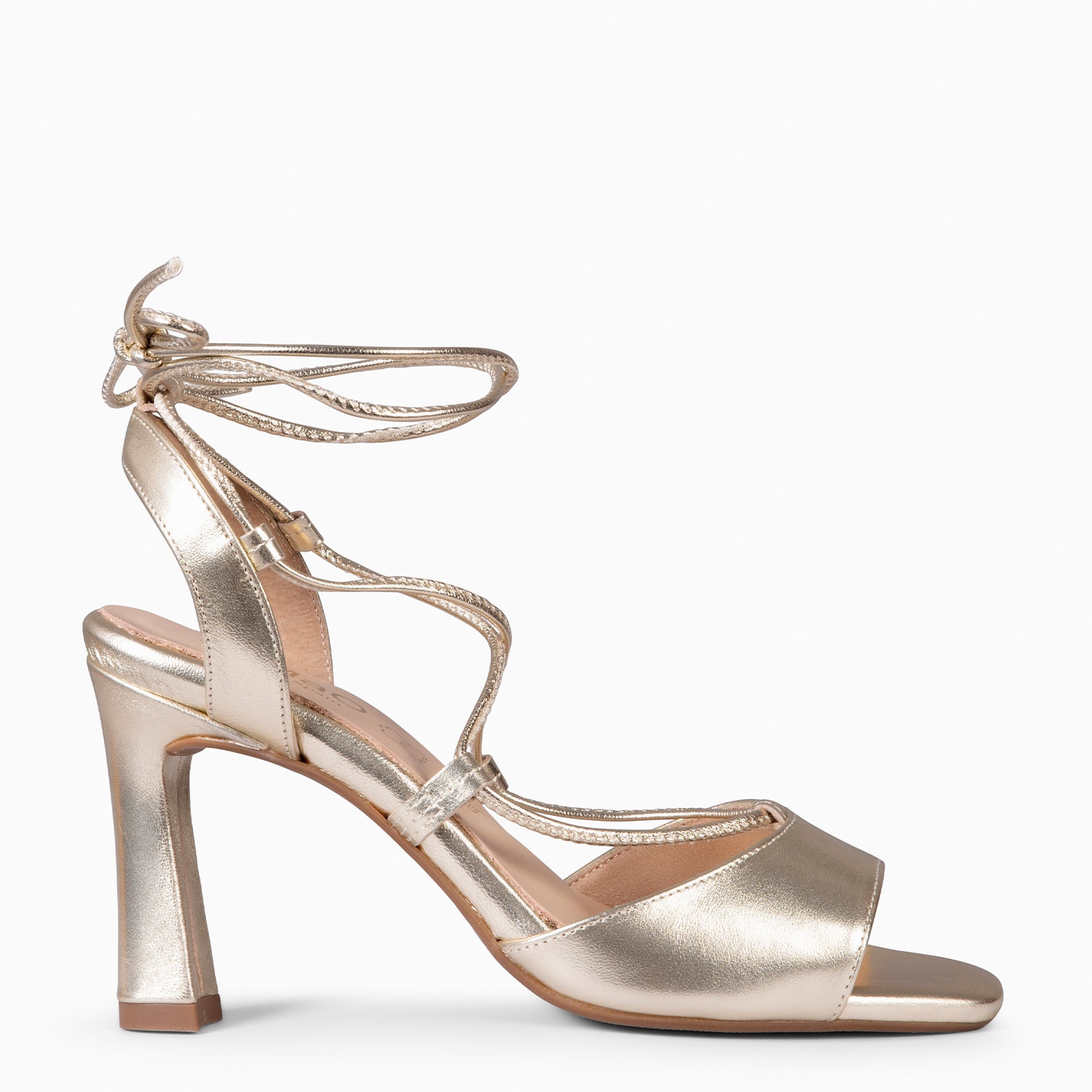 MÓNICA - SANDALIAS ELEGANTES DE TACÓN PLATINO