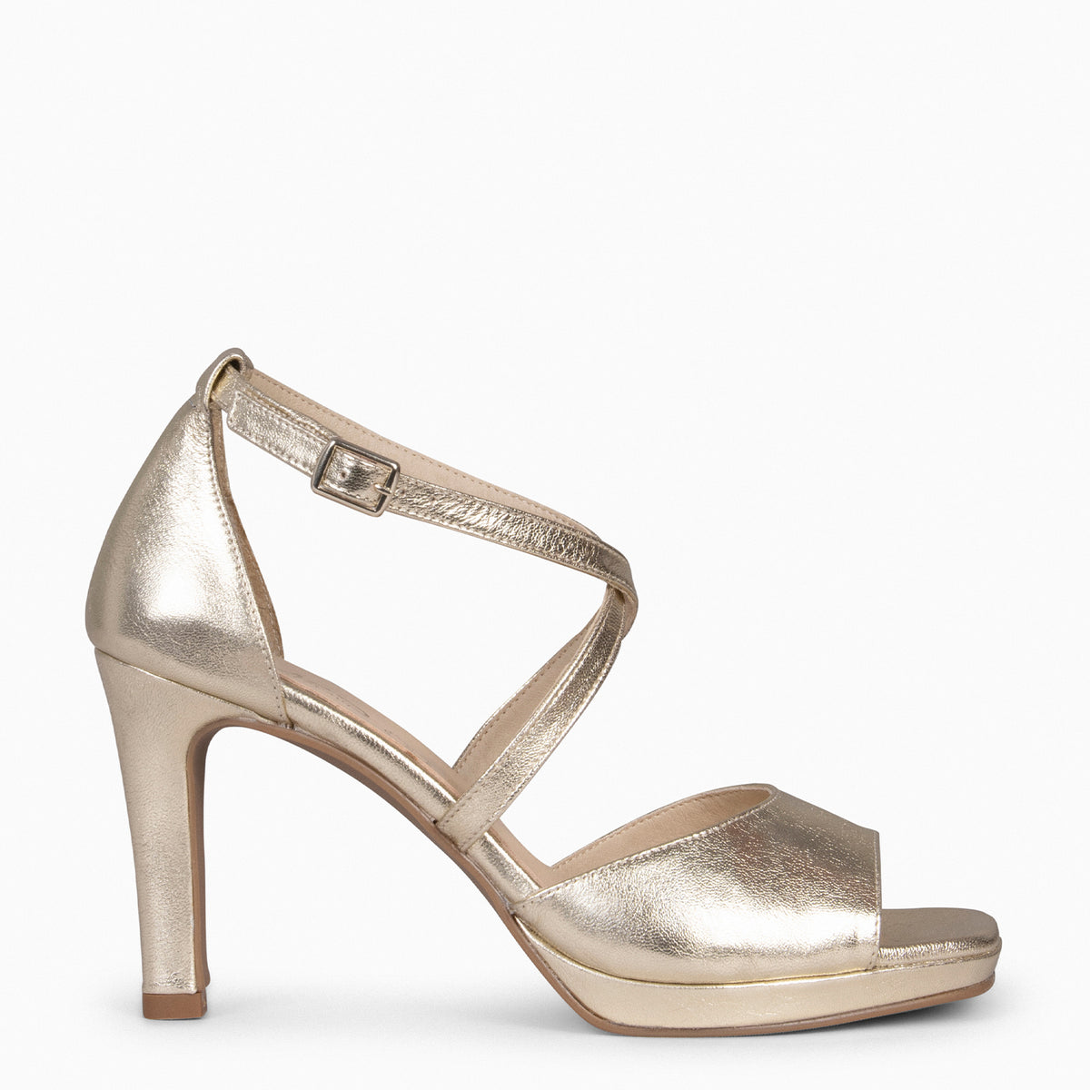 ROSSA - GOLDEN party sandals with heel