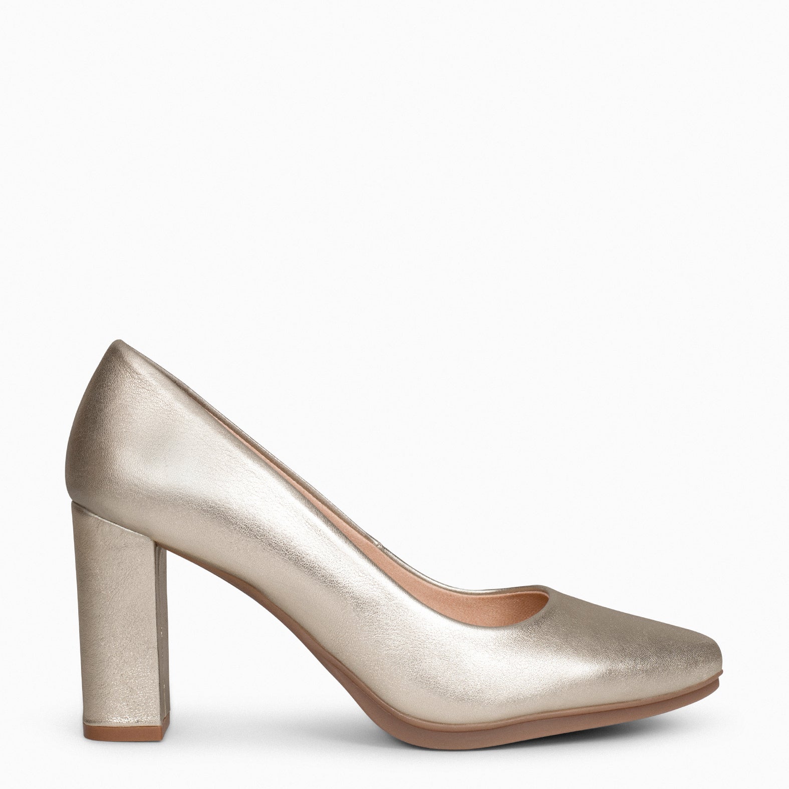 URBAN SPLASH - Zapatos de tacón con piel metalizada PLATINO - miMaO ®