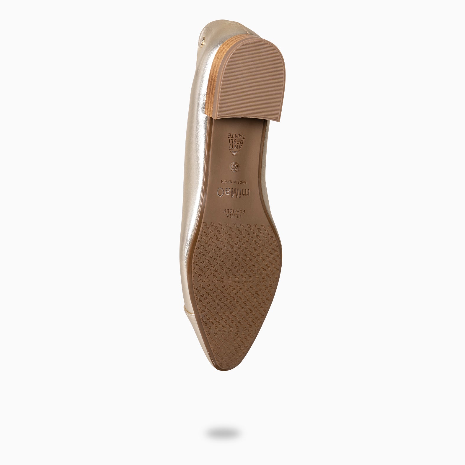 MARIE - Zapatos de tacón Bajo de punta fina PLATINO - miMaO ®
