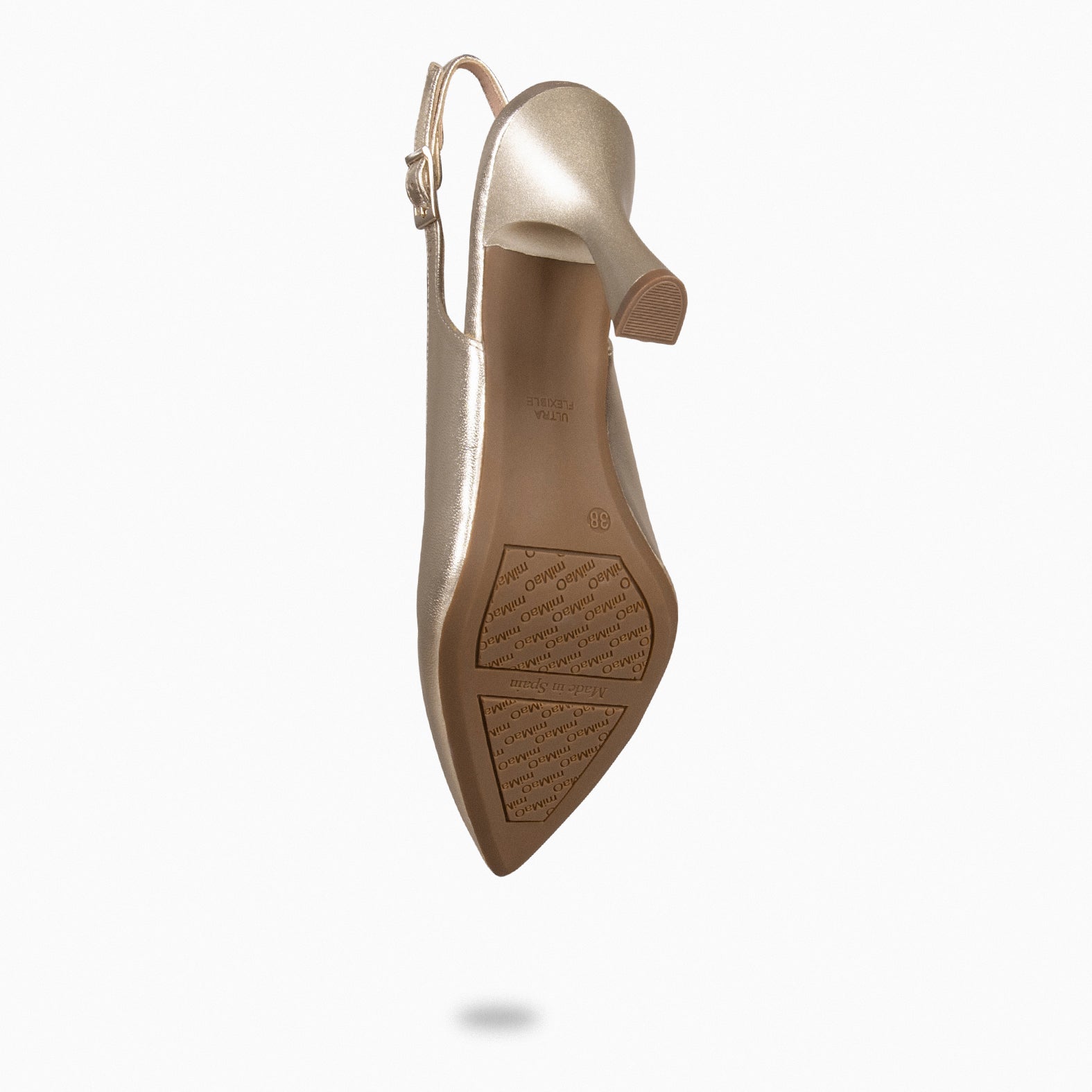 GLAM DESTALONADO – Zapatos de tacón destalonados de napa PLATINO - miMaO ®