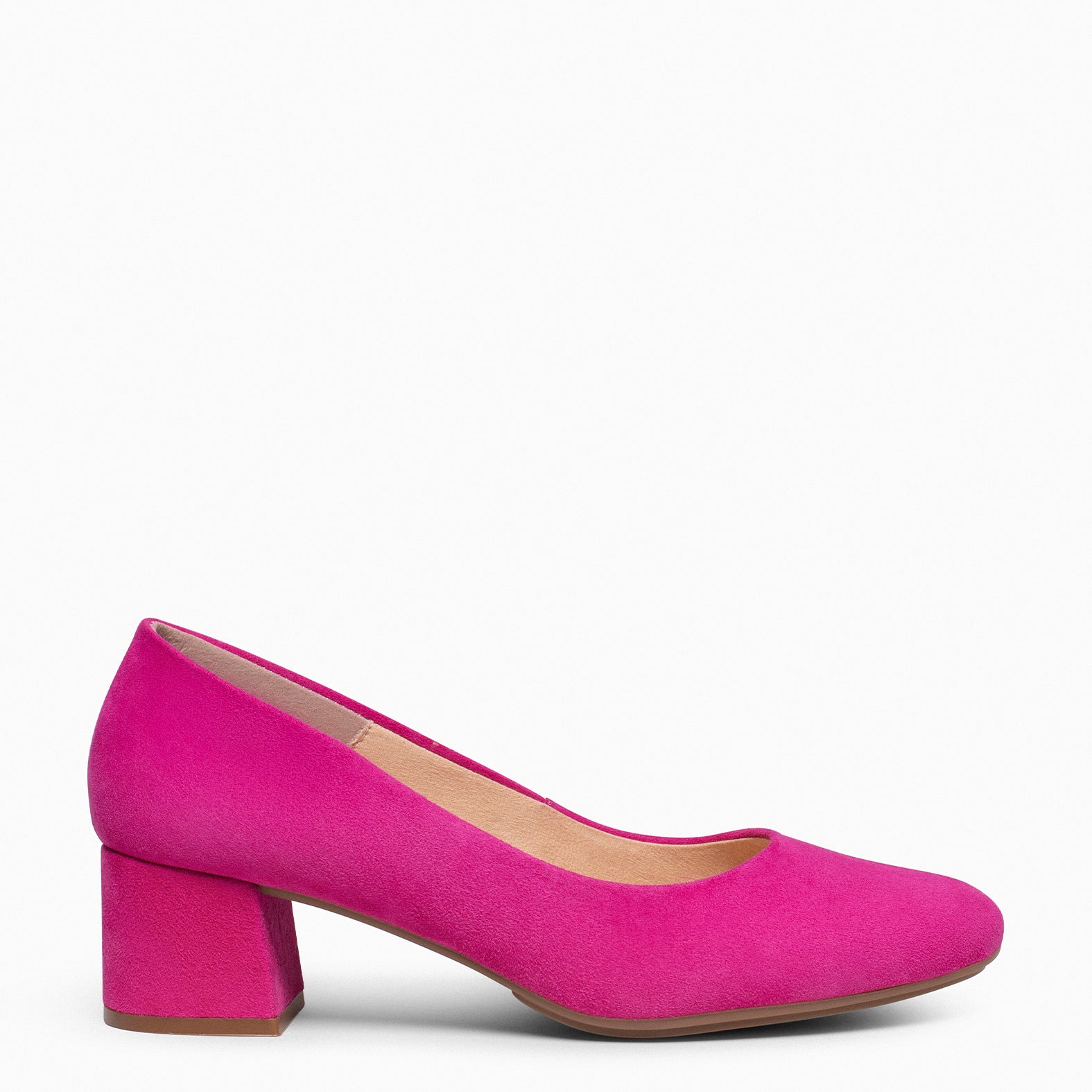 URBAN REDONDO - Zapatos de tacón bajo de ante FUCSIA - miMaO ®