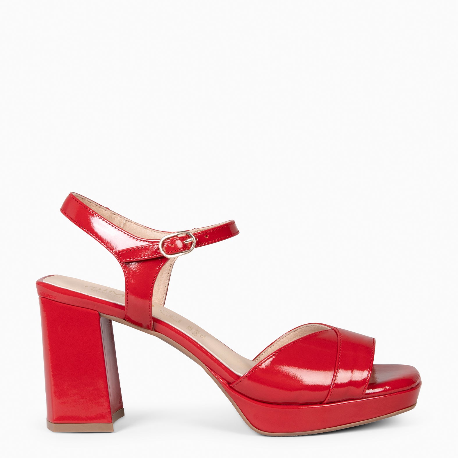 MICHELLE - ZAPATOS DE DE MUJER DE TACÓN ANCHO ROJO - miMaO ®
