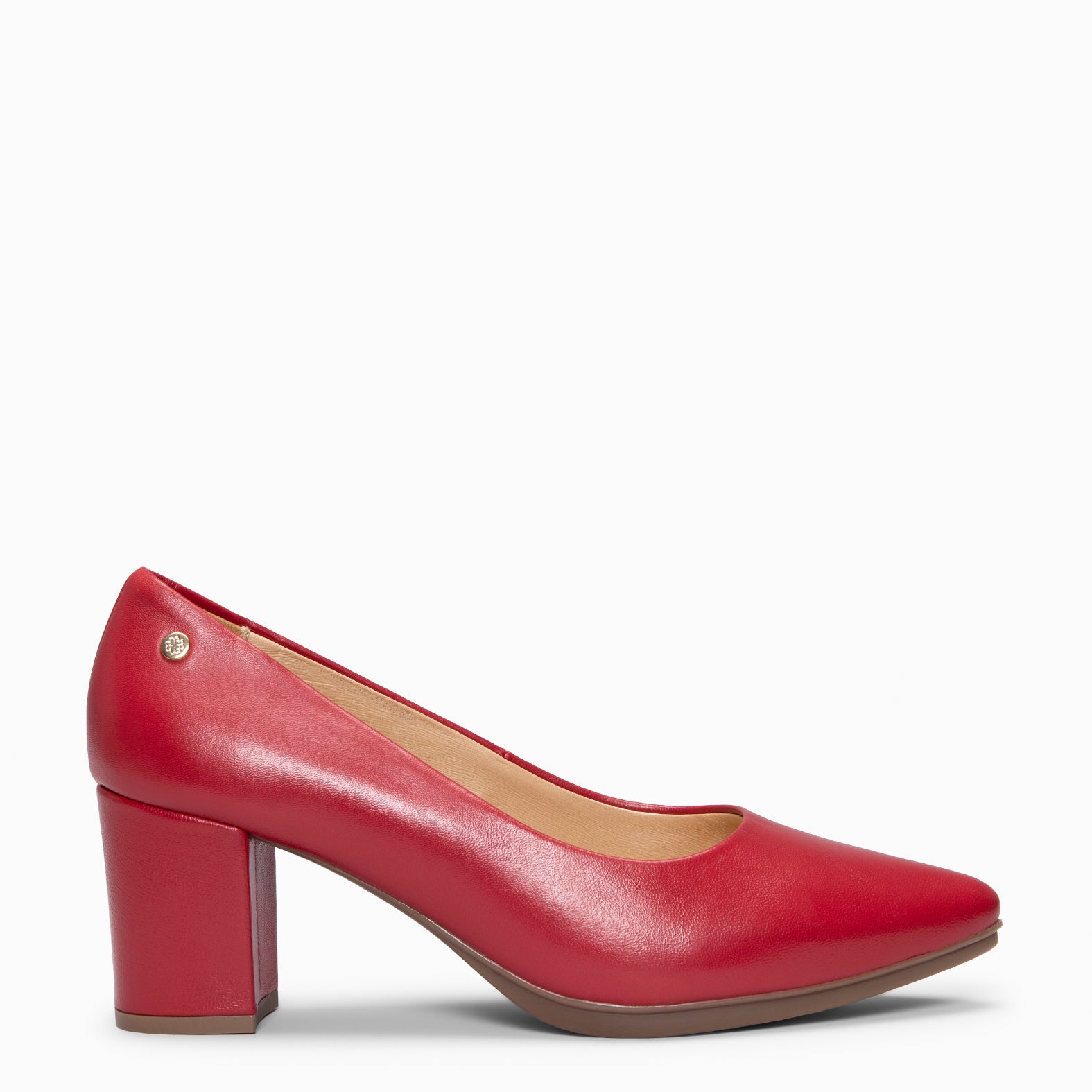 URBAN S SALON - Escarpins à talon moyen en cuir ROUGE