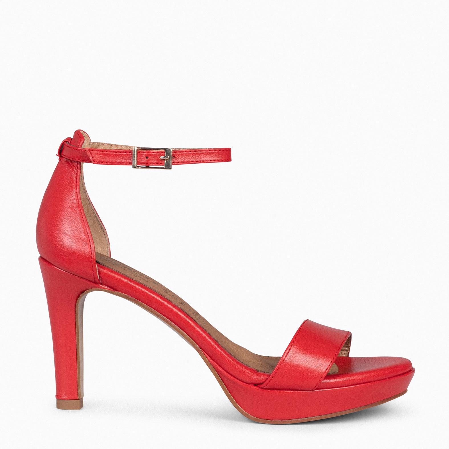 FIESTA – Sandalias de tacón alto y plataforma ROJO