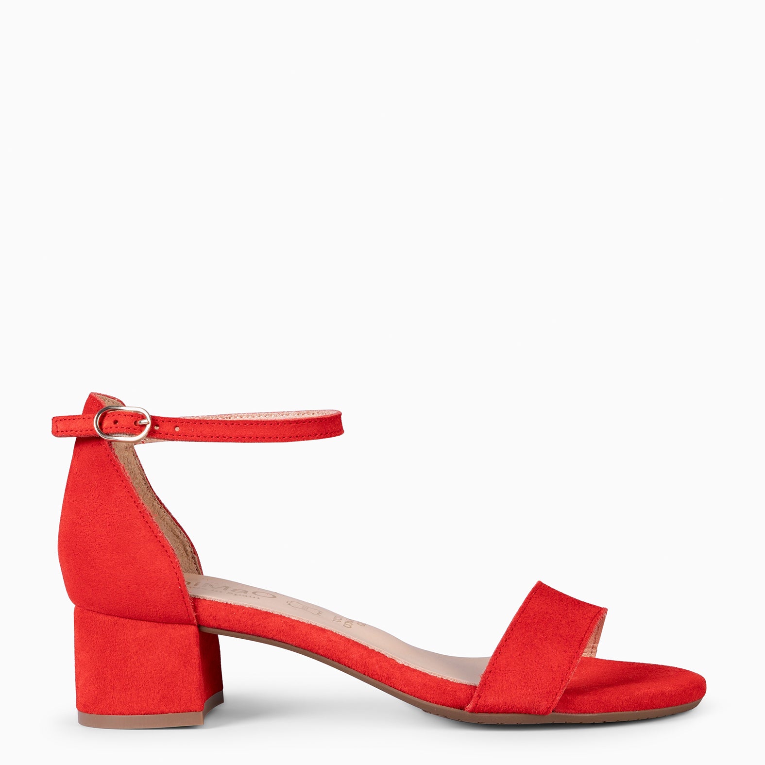 BEATRIZ – Sandalias de tacón ancho ROJO - miMaO ®