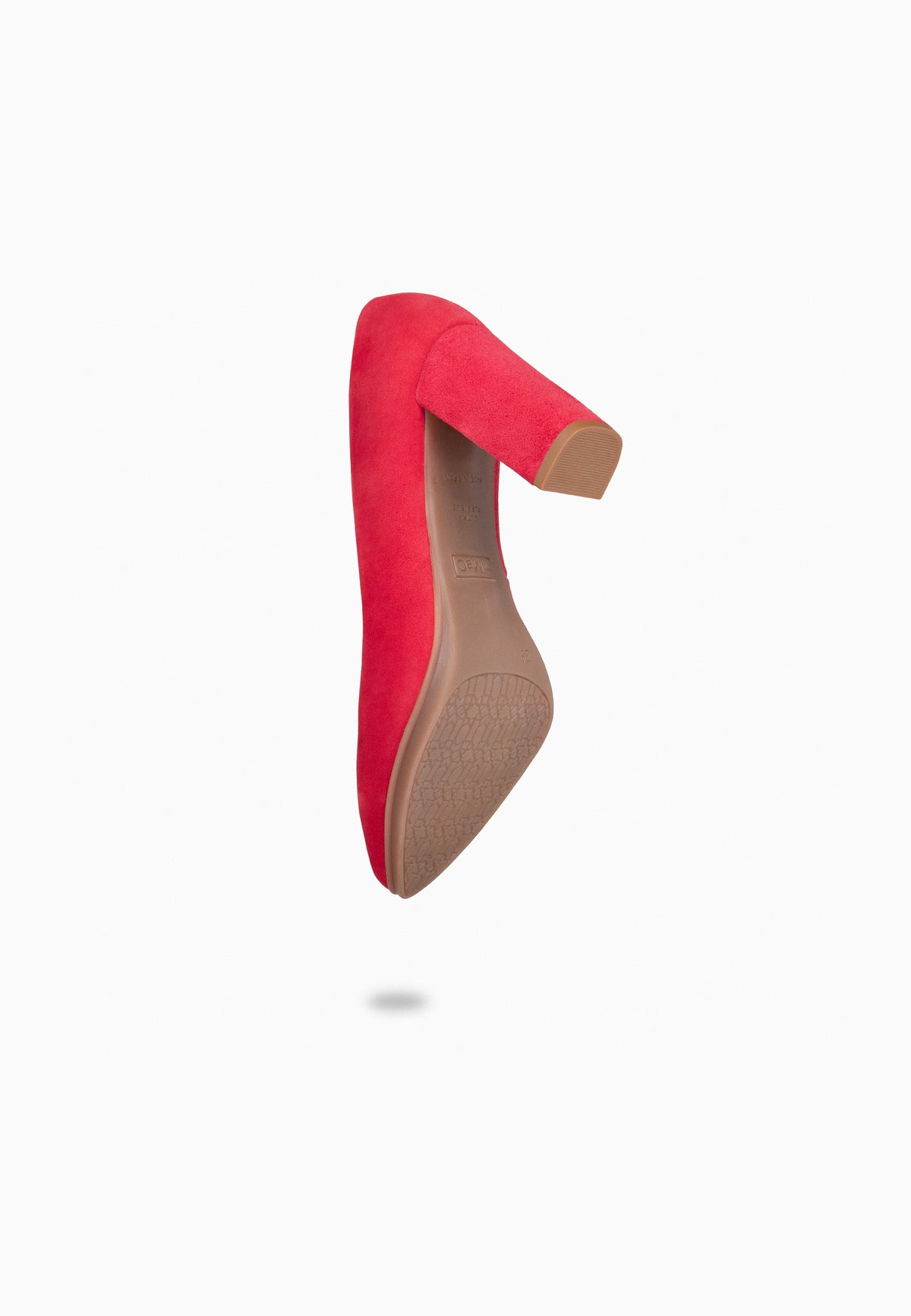 URBAN - RED suede high-heeled shoes
