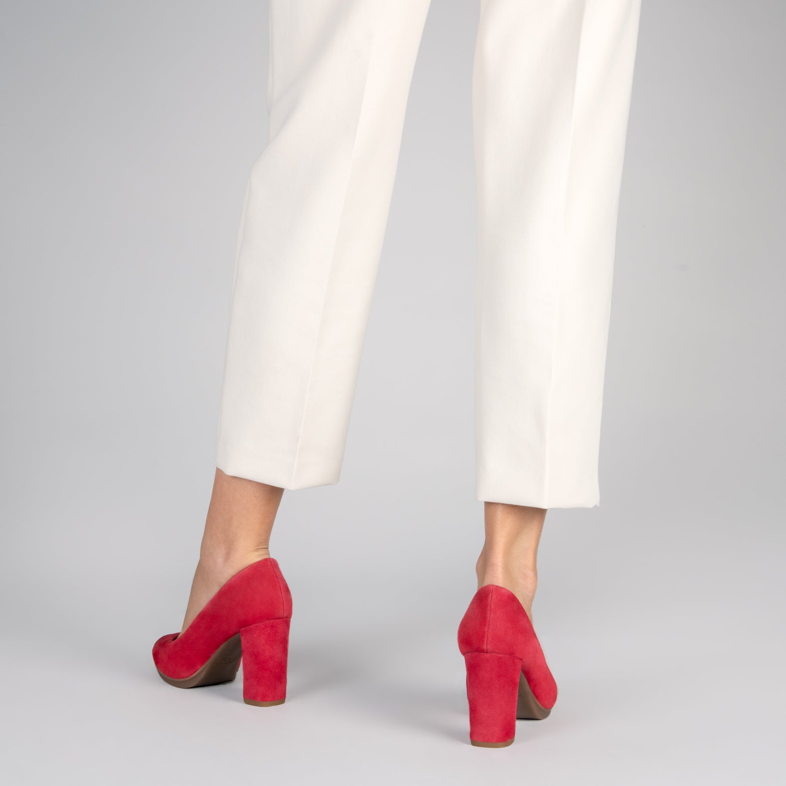 URBAN – Zapatos de tacón alto de ante ROJO - miMaO ®