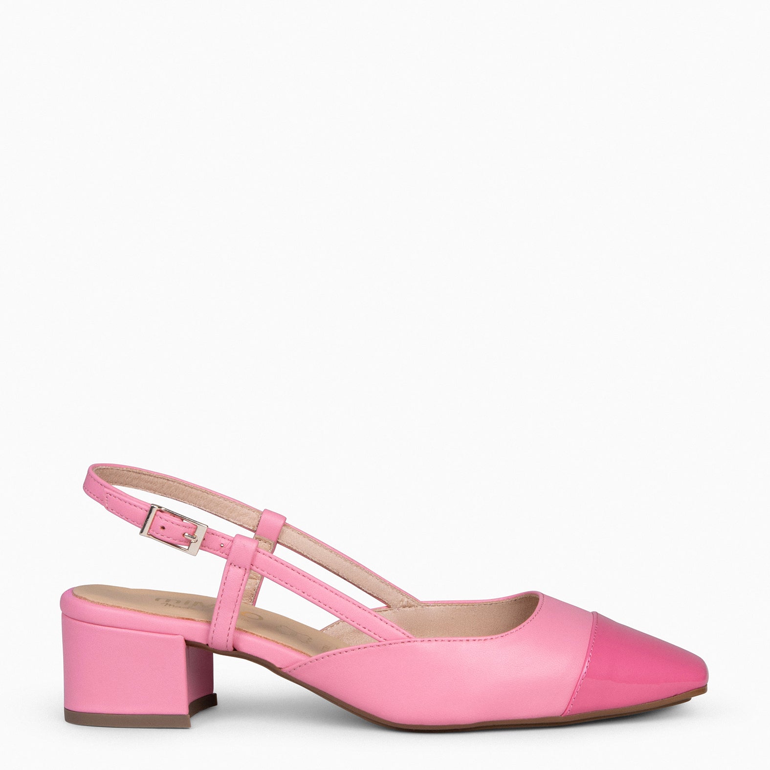 AUDREY - Zapatos destalonados con puntera ROSA - miMaO ®