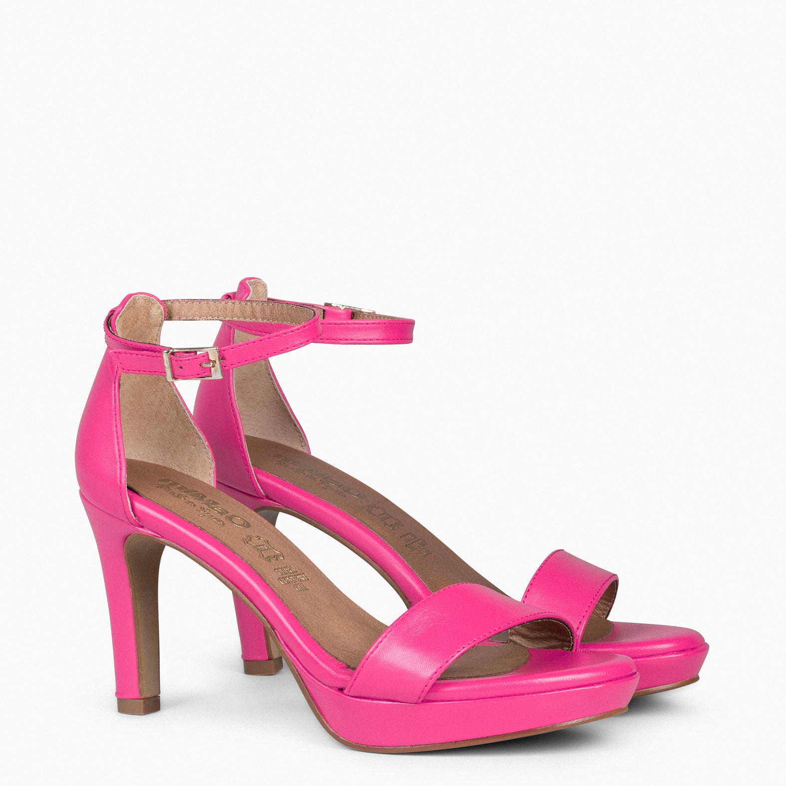 FIESTA – Sandalias de tacón alto y plataforma FUCSIA