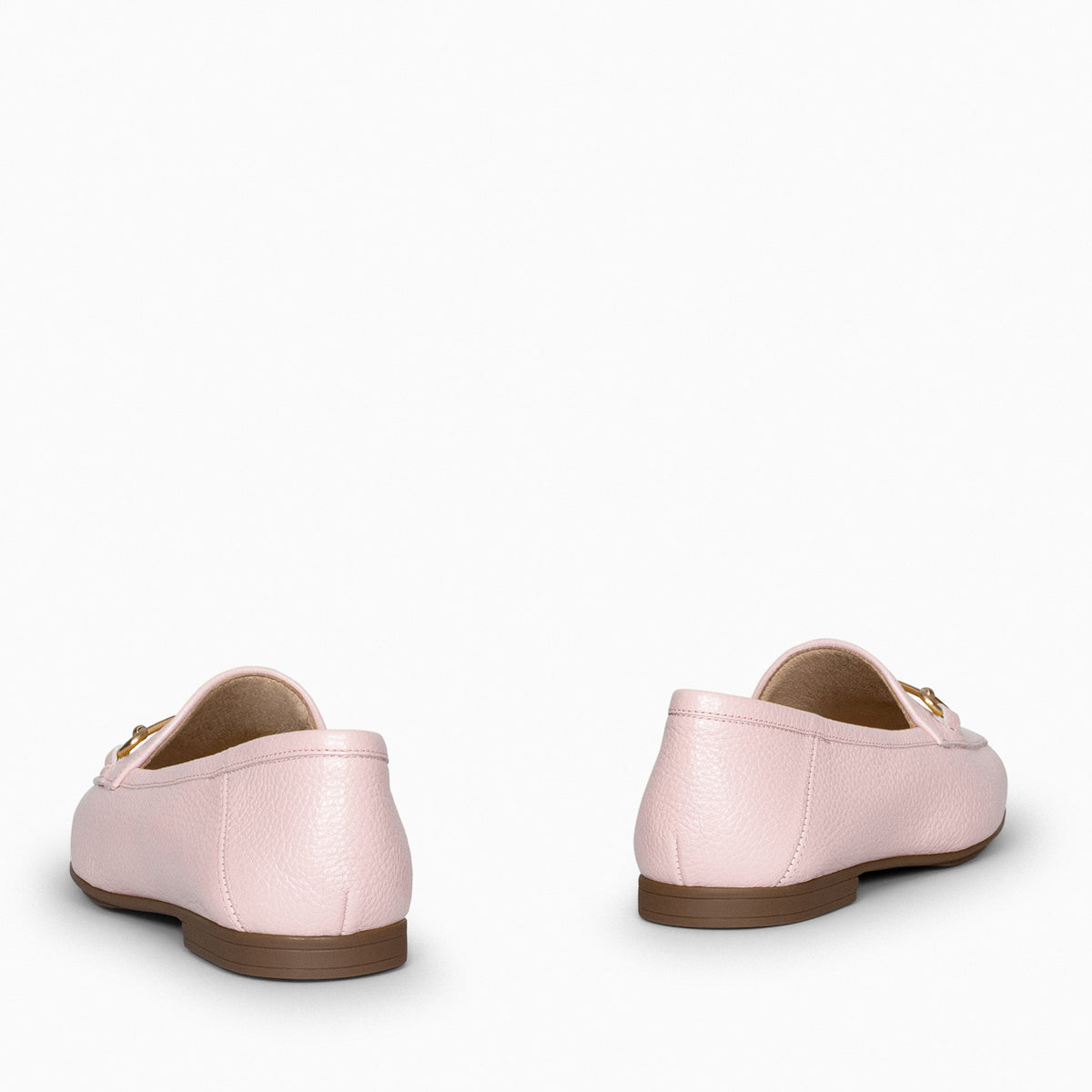 STYLE – Mocasines planos con adorno metalizado ROSA