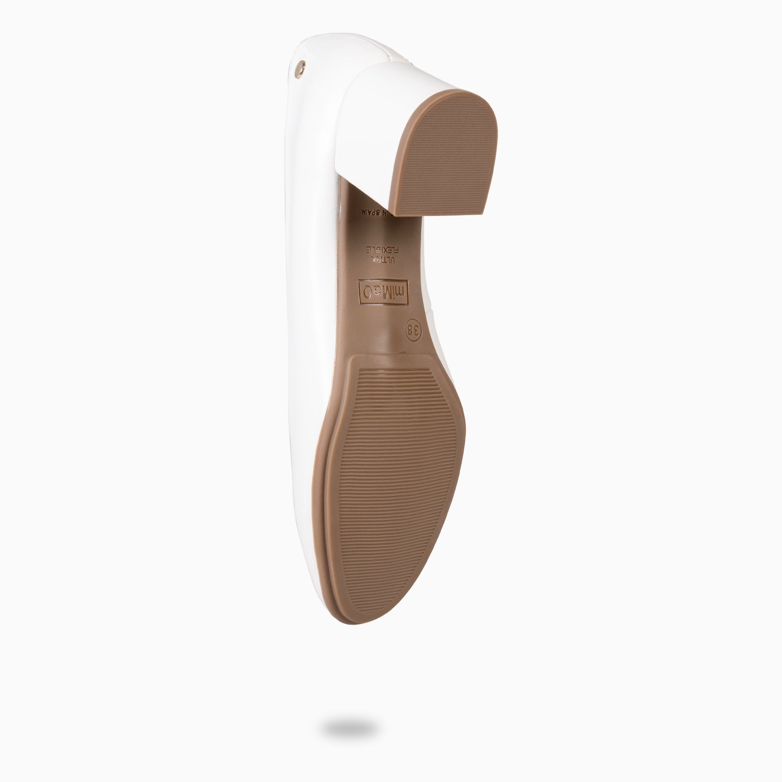 URBAN REDONDO SALÓN – Zapatos de tacón bajo de napa MARFIL - miMaO ®
