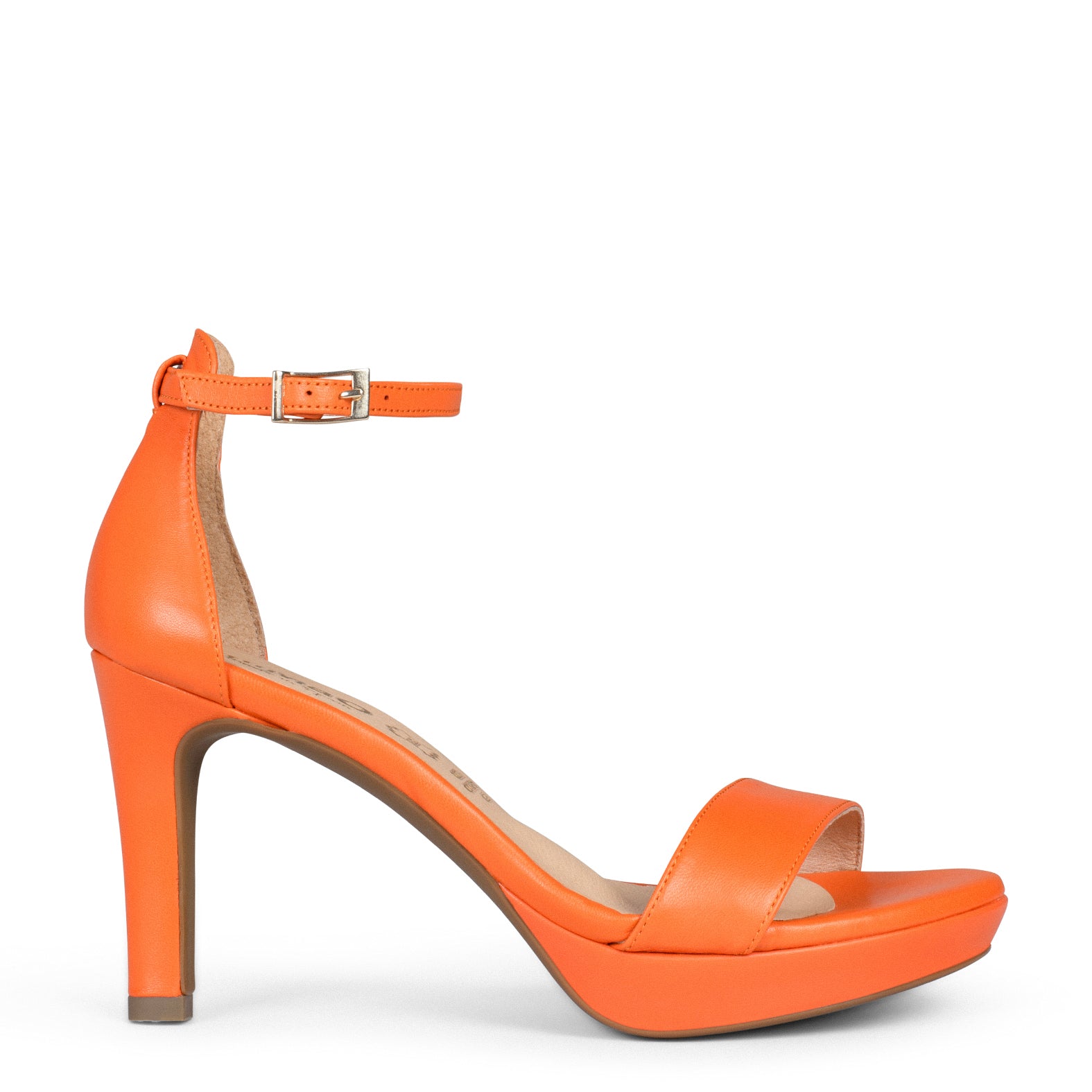 PARTY - ORANGE HIGH-HEELED PLATFORM SANDALS