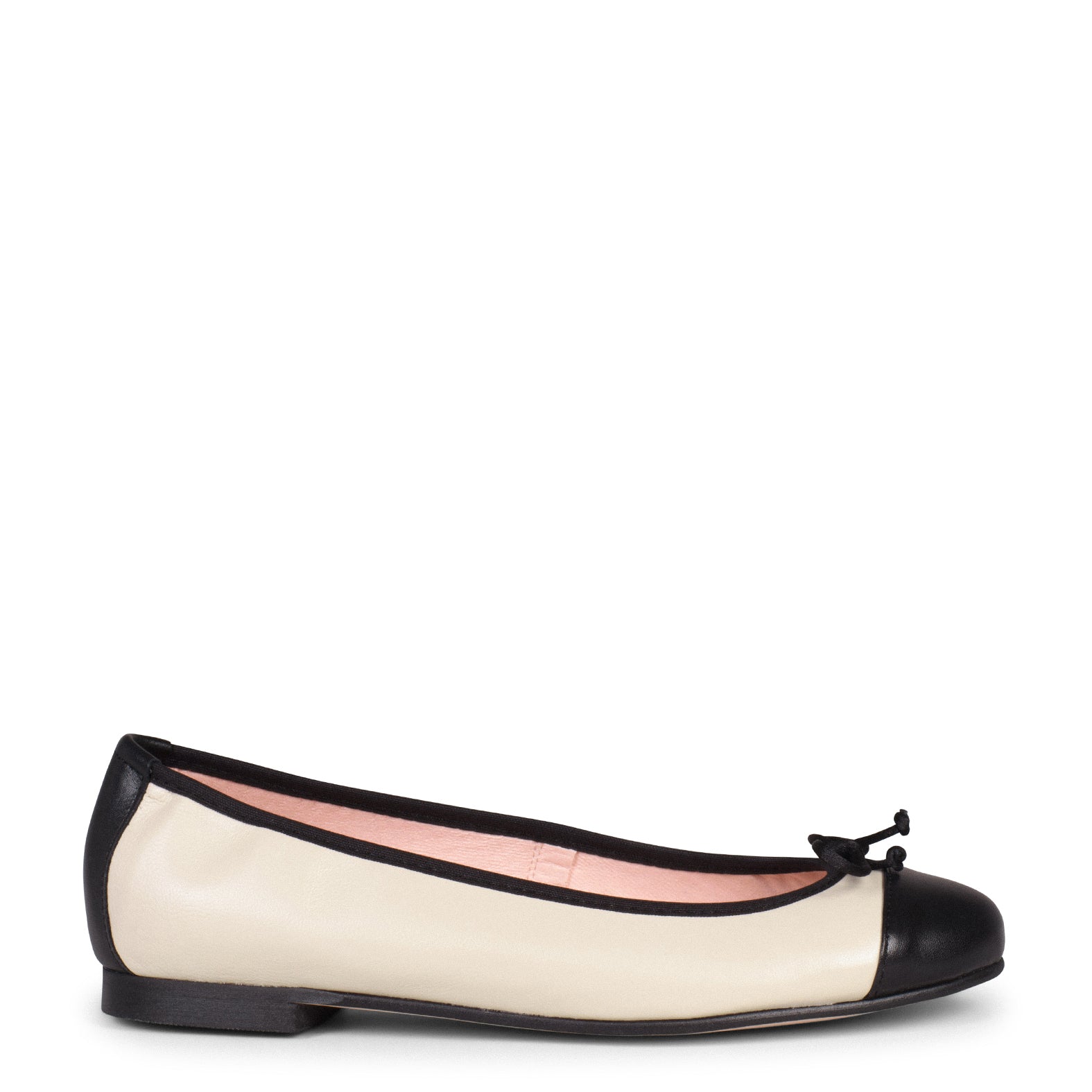 NICOLLE – Bailarina plana con puntera HUESO - miMaO ®