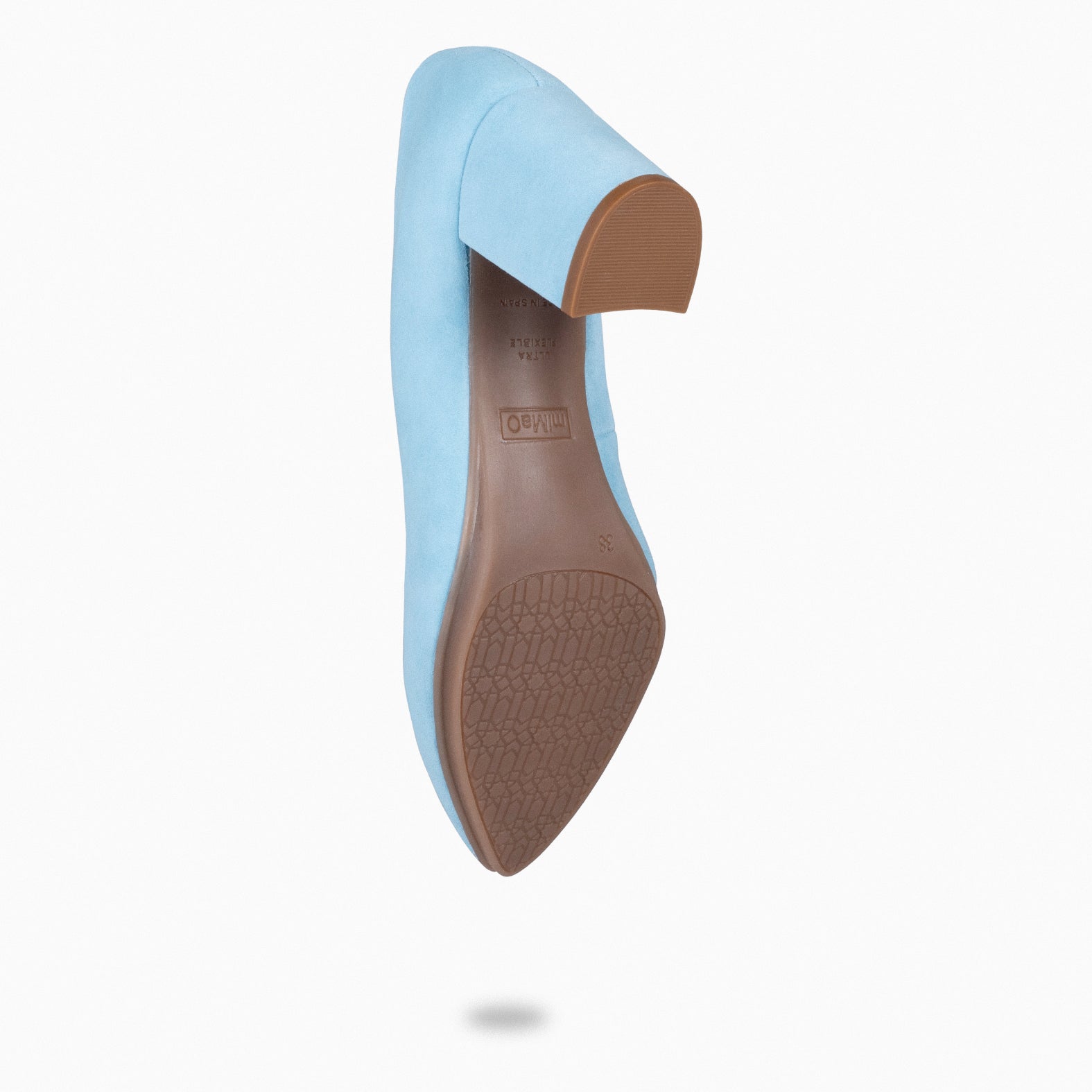 URBAN S – LIGHT BLUE Suede Mid-Heeled Shoes