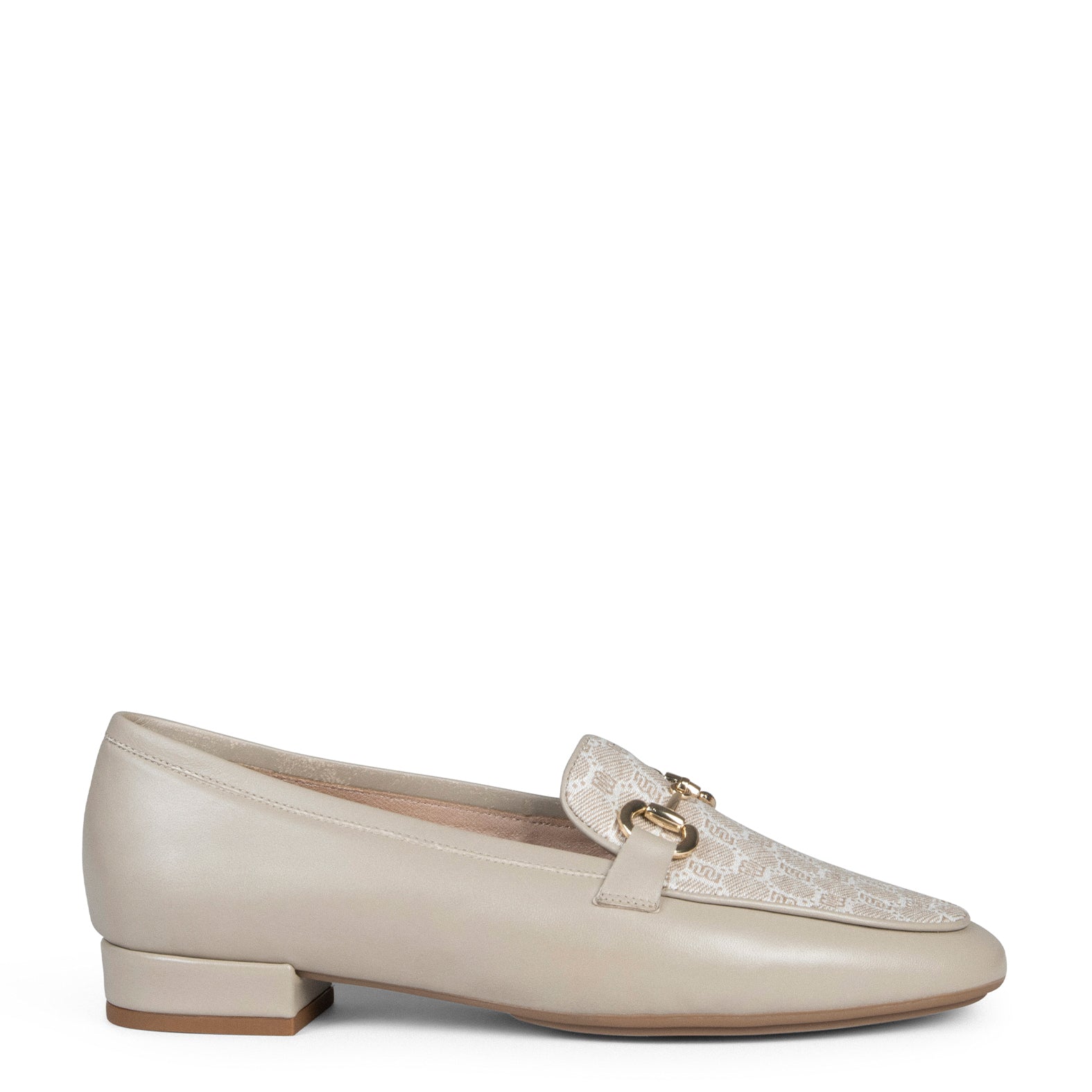 CALYPSO - TAUPE Wide Heel Moccasins