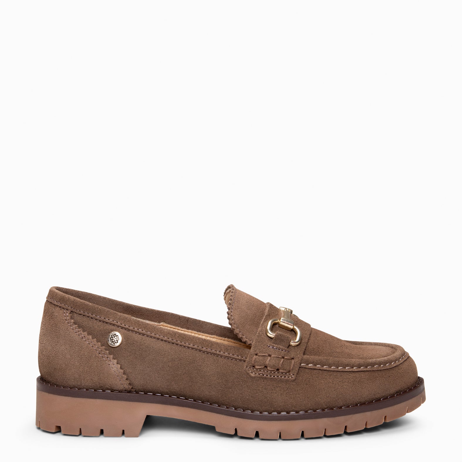 TREVILLA - Mocasín con aplique metálico TAUPE - miMaO ®