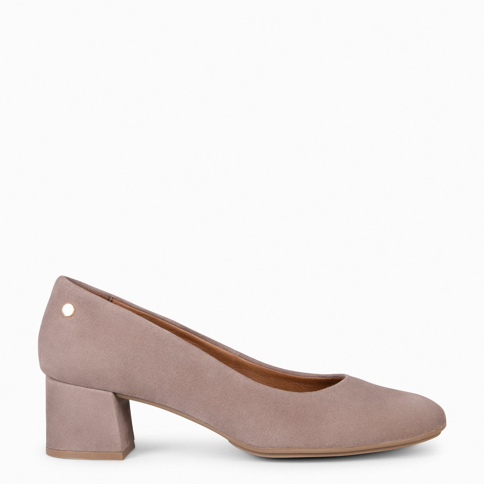 URBAN REDONDO - Zapatos de tacón bajo de ante TAUPE