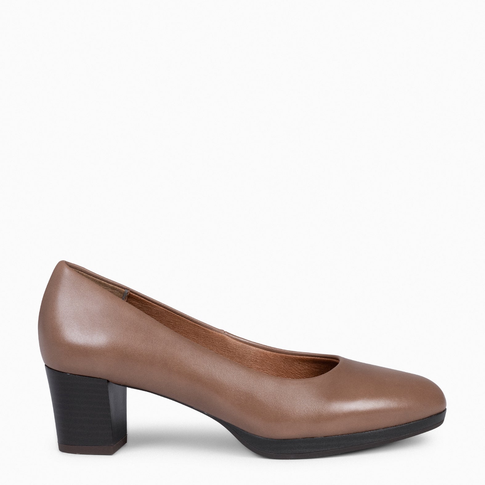 AZAFATA S - Zapatos de tacón bajo con plataforma TAUPE - miMaO ®