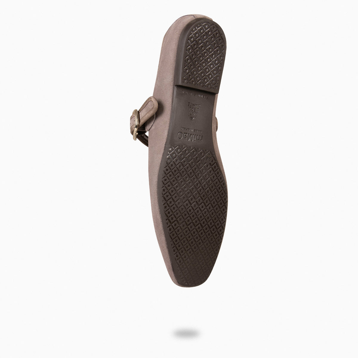 CLARA - Merceditas con puntera cuadrada en TAUPE - miMaO ®