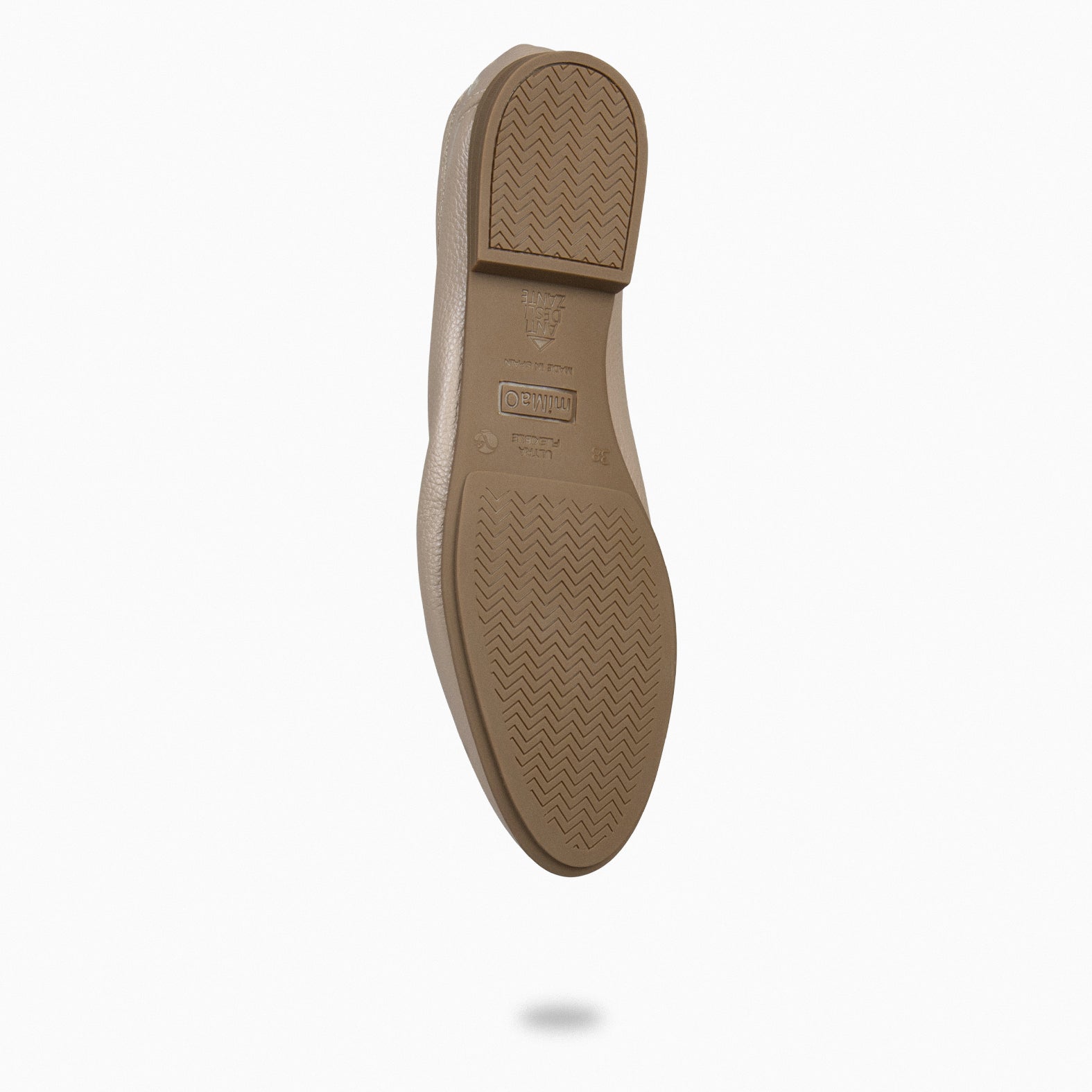 STYLE SAUVAGE - Mocasín tacón bajo TAUPE