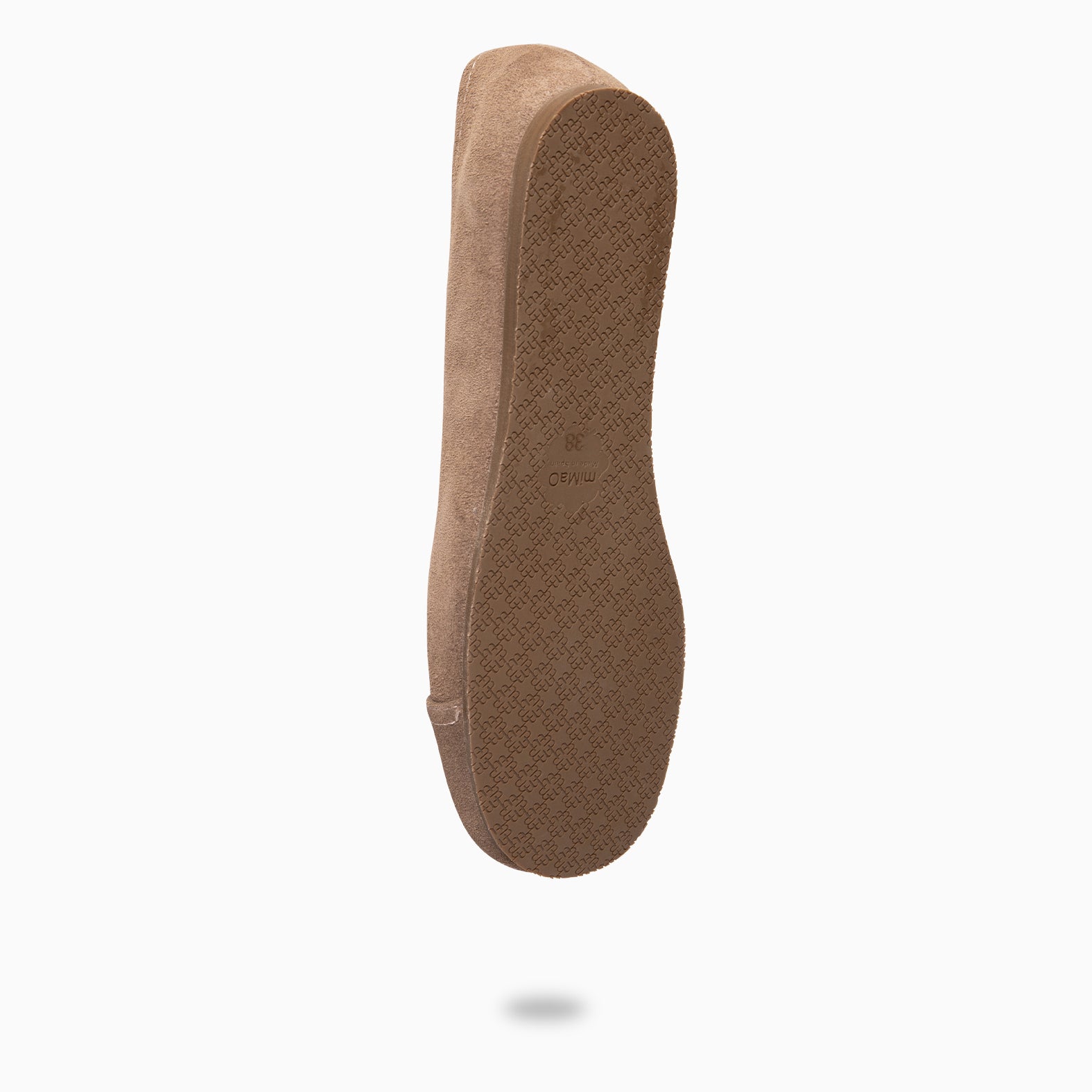 PLUMA - Bailarina baresoft de serraje en TAUPE - miMaO ®