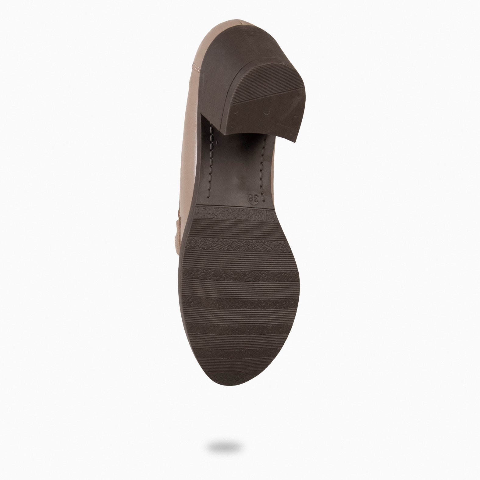 FABIOLA - Mocasines con tacón de napa TAUPE - miMaO ®