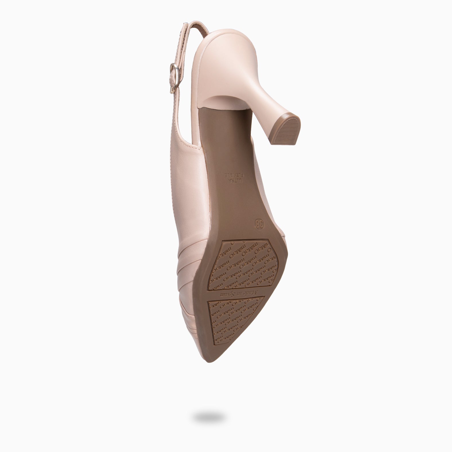 CARLA - Zapato de tacón alto destalonado NUDE - miMaO ®