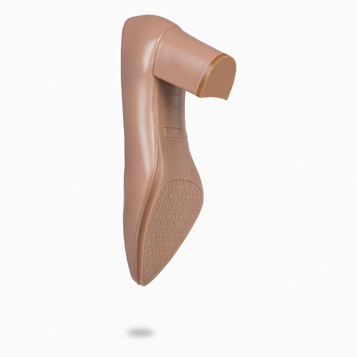 URBAN S SALON – Zapatos de tacón medio de napa NUDE - miMaO ®