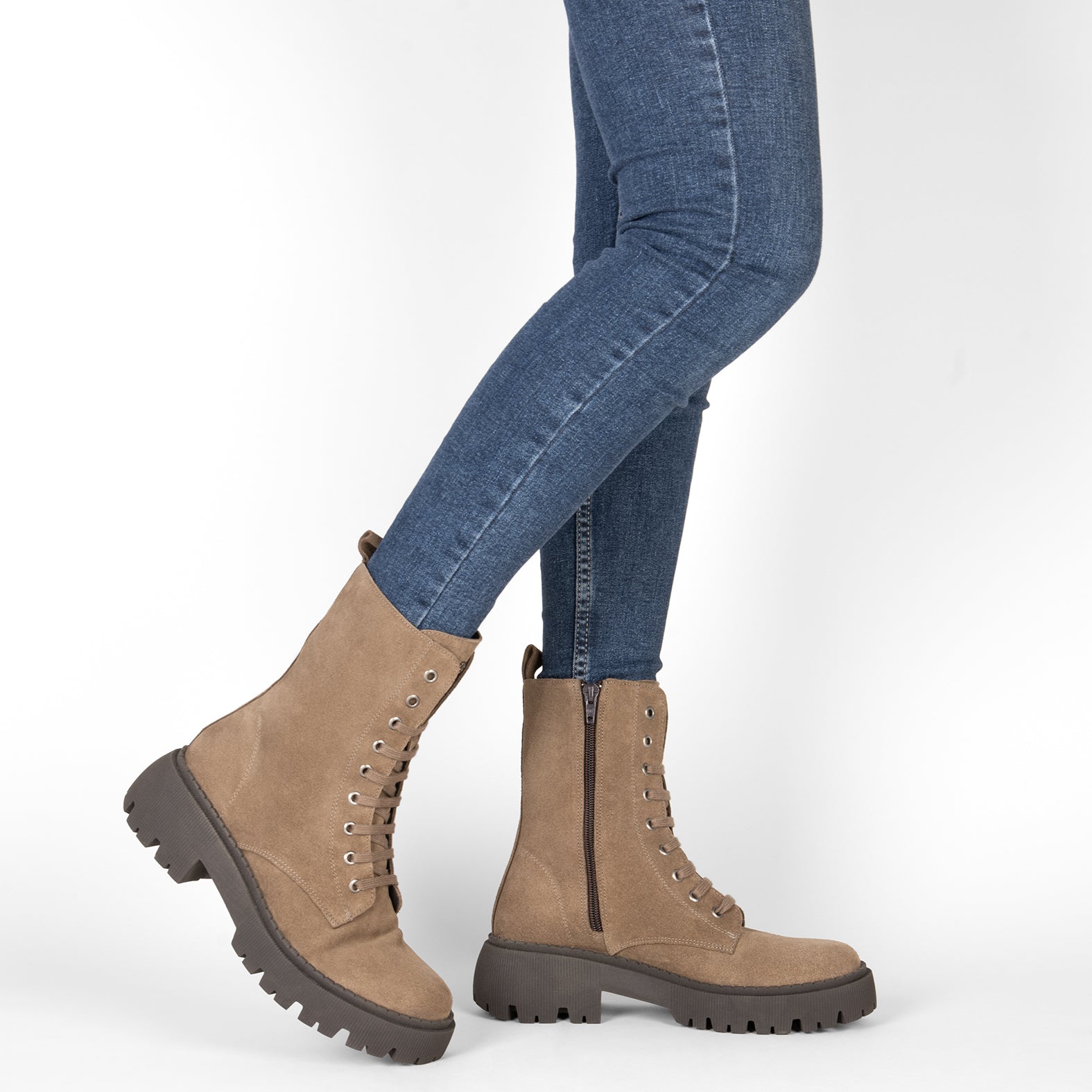 HALEN - Botas militares plataforma track TAUPE - miMaO ®