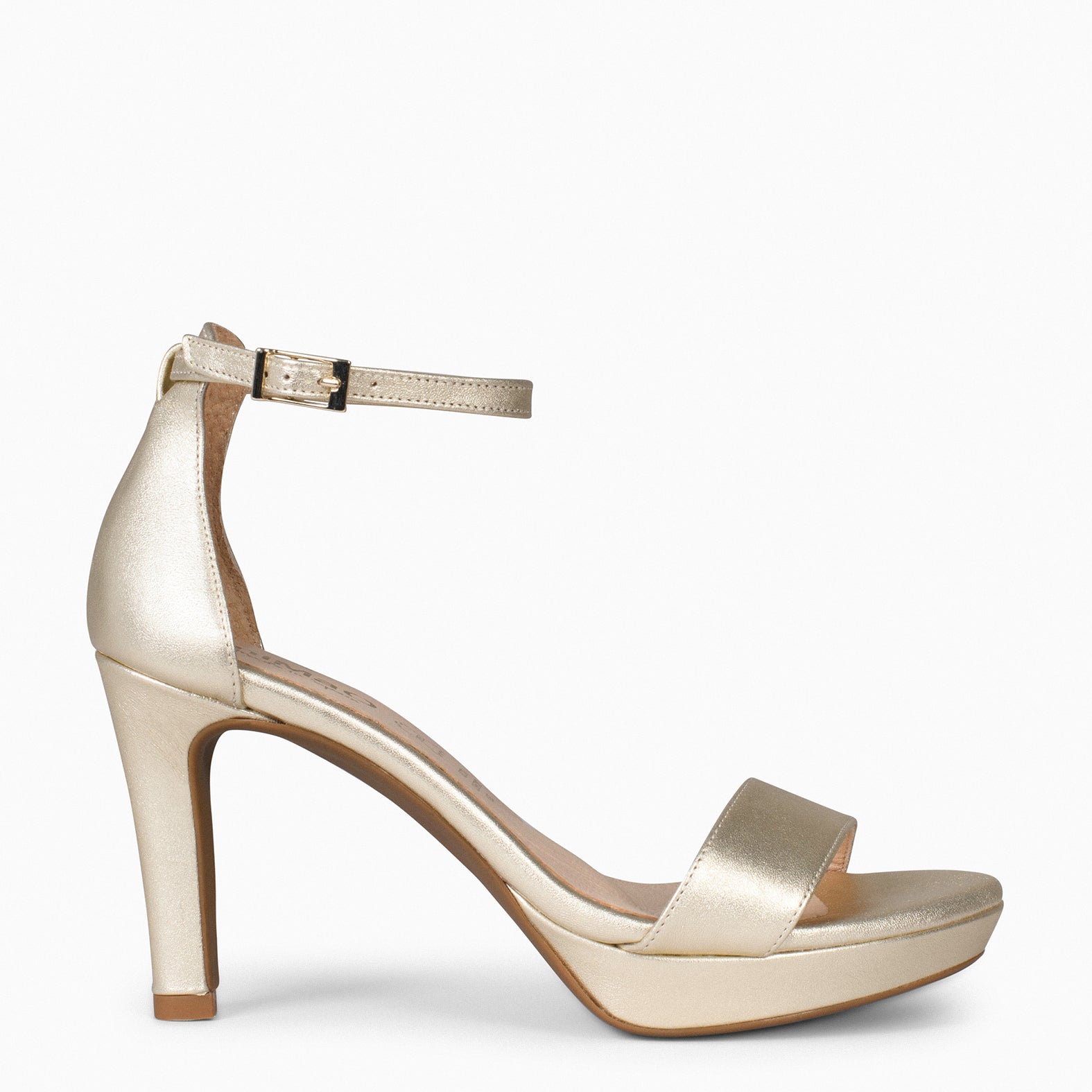 FIESTA - Sandalias de tacón alto y plataforma PLATINO - miMaO ®