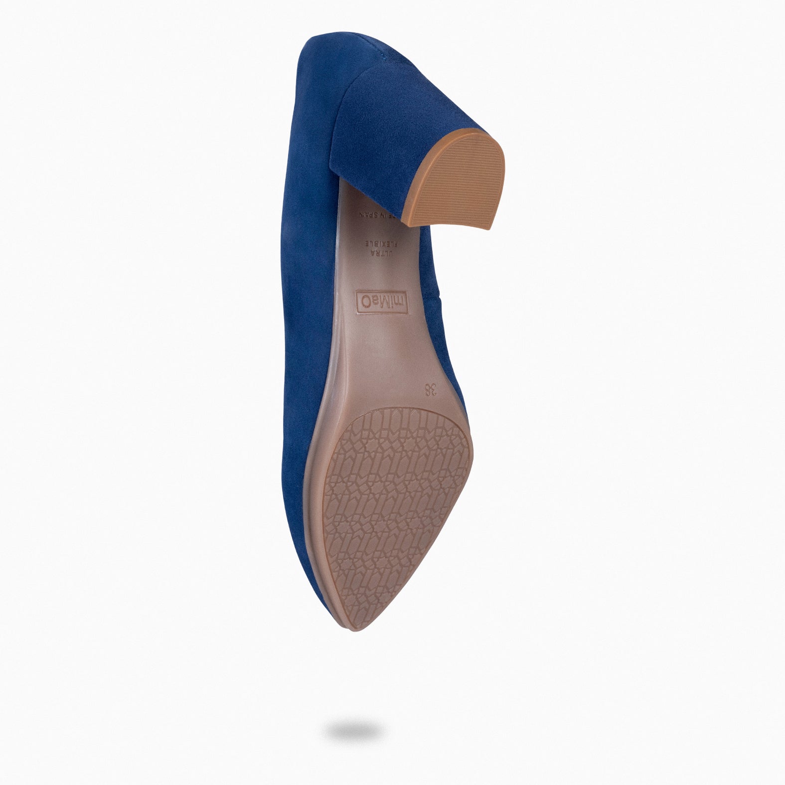 URBAN S - NAVY SUEDE MID-HEELED SHOES