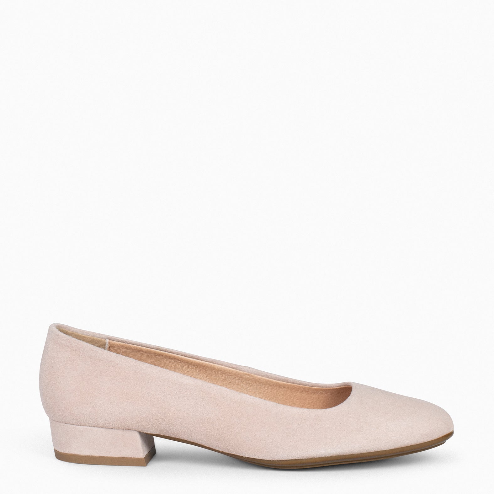 URBAN XS - Zapatos de tacón bajo de ante NUDE - miMaO ®