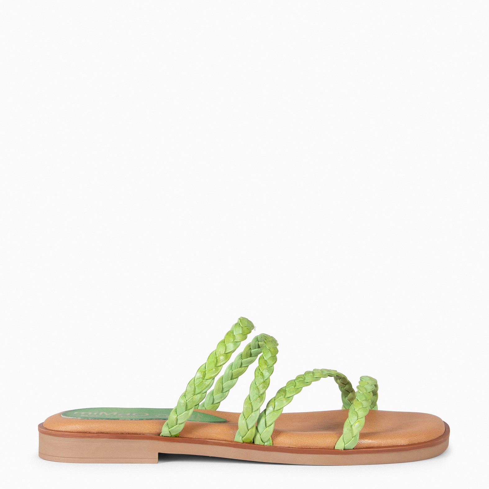 HIDRA - Sandalias planas trenzadas VERDE - miMaO ®