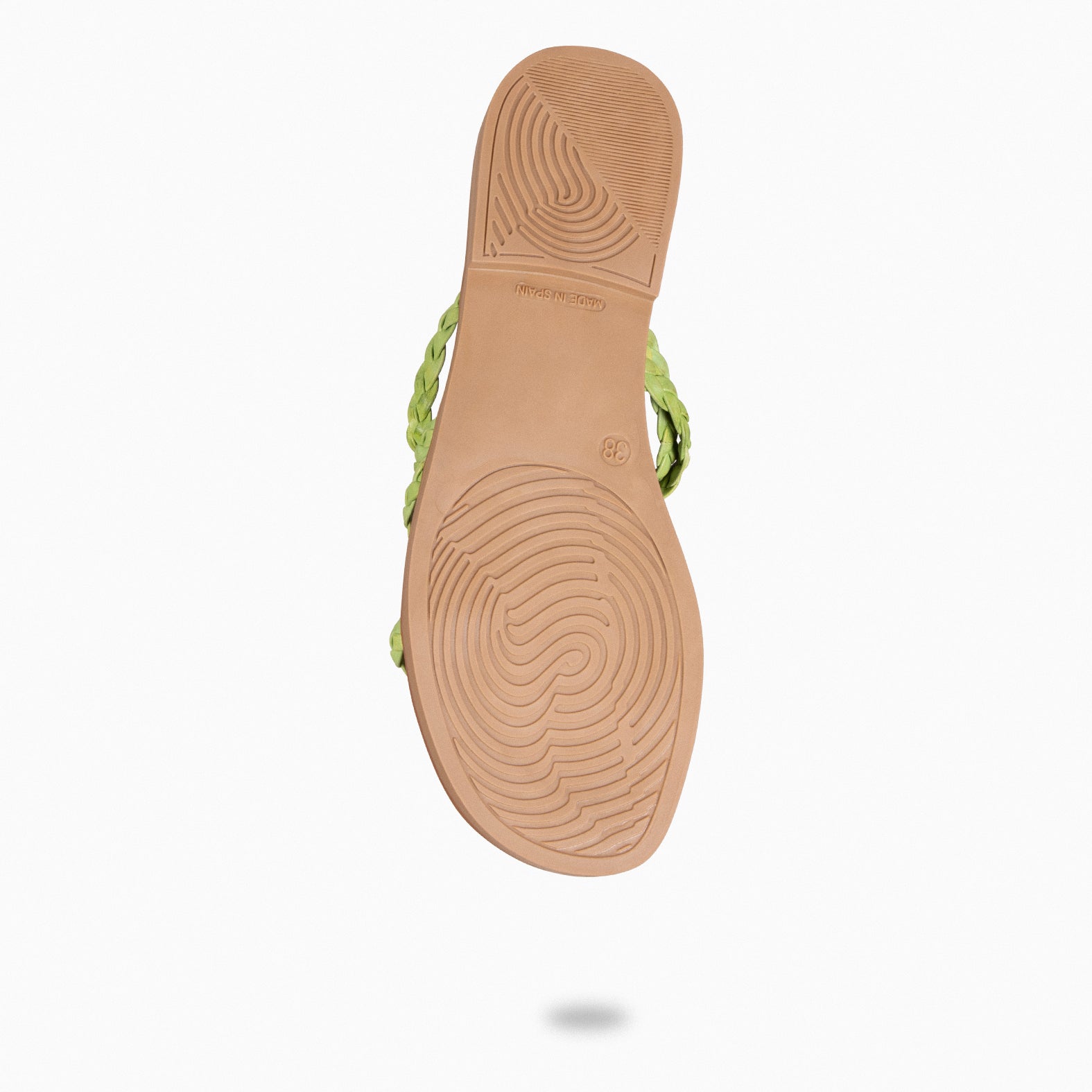 HIDRA - Sandalias planas trenzadas VERDE - miMaO ®