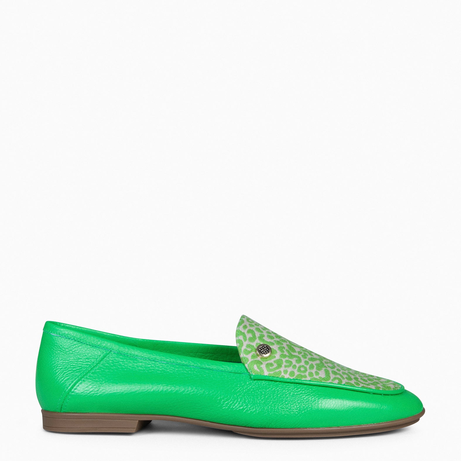STYLE SAUVAGE - Mocassins à talon bas VERT